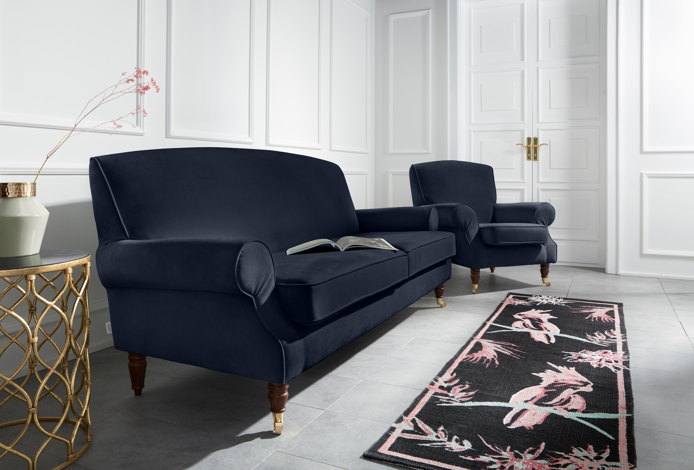 Guido Maria Kretschmer Home&Living Sessel »Rennes«, in Samtoptik oder Baumwoll-Mix