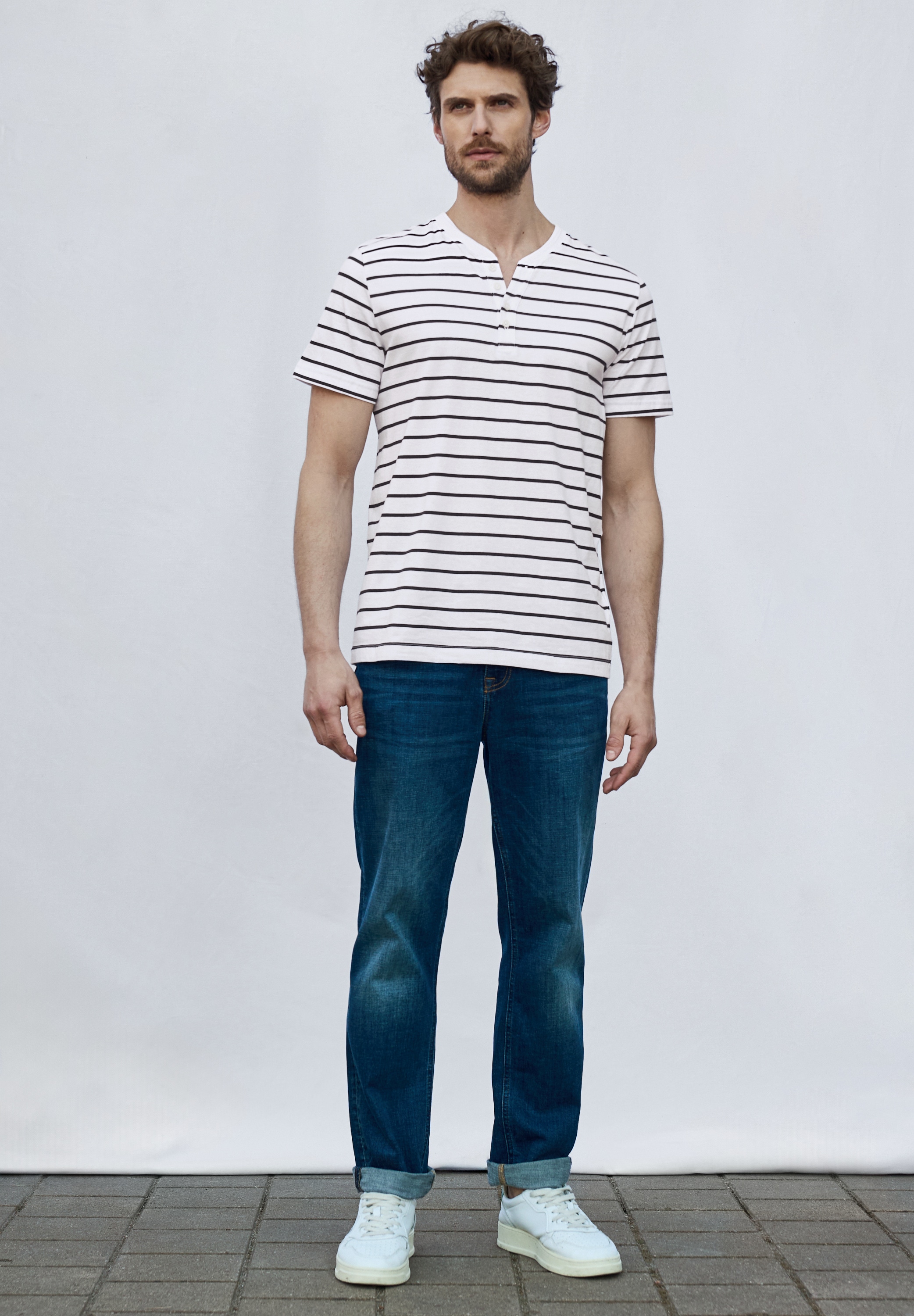 STREET ONE MEN T-Shirt, aus reiner Baumwolle