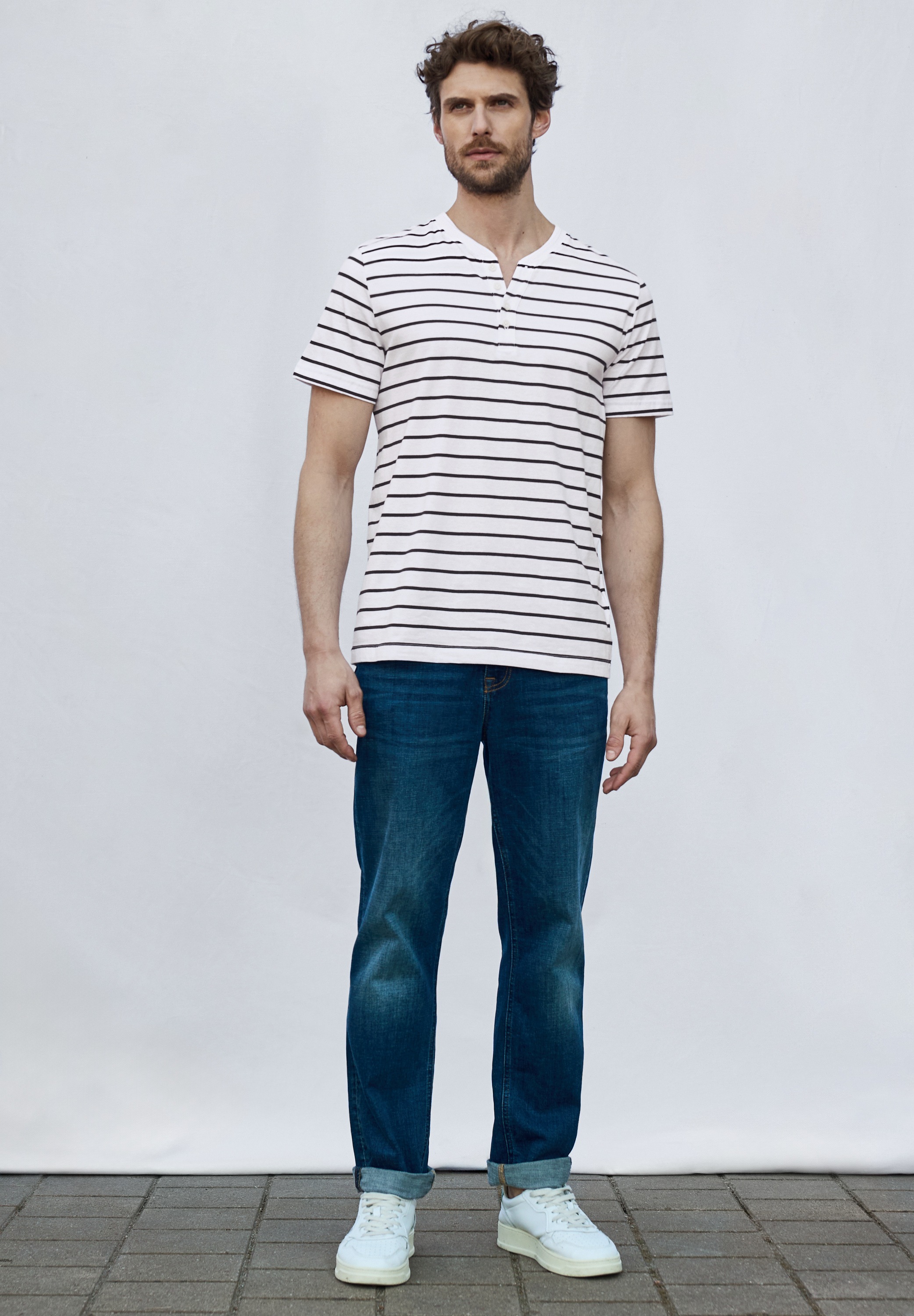 Thumbnail - STREET ONE MEN T-Shirt aus reiner Baumwolle