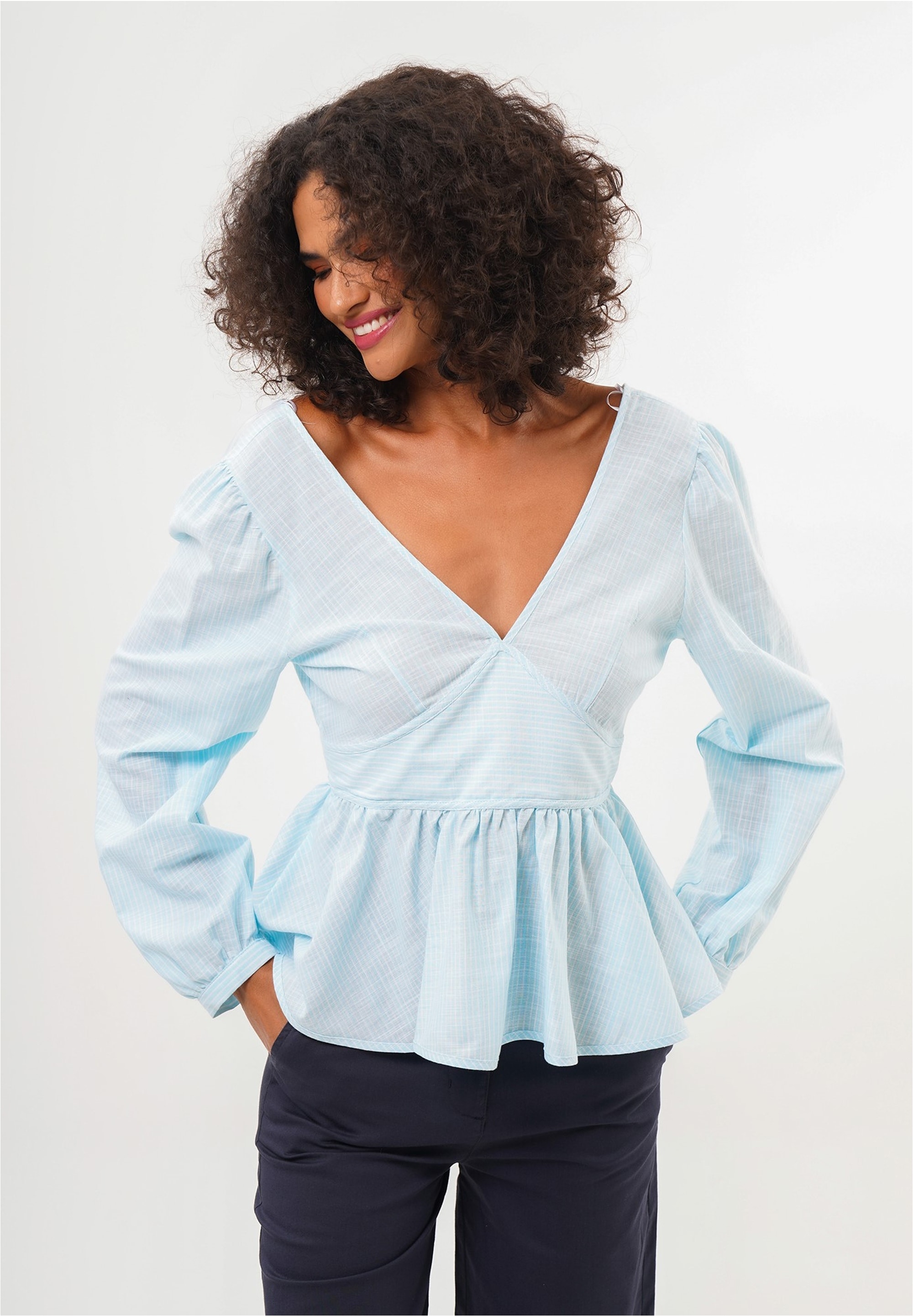freshlions Klassische Bluse »Brielle«, mit gestreiftem Design