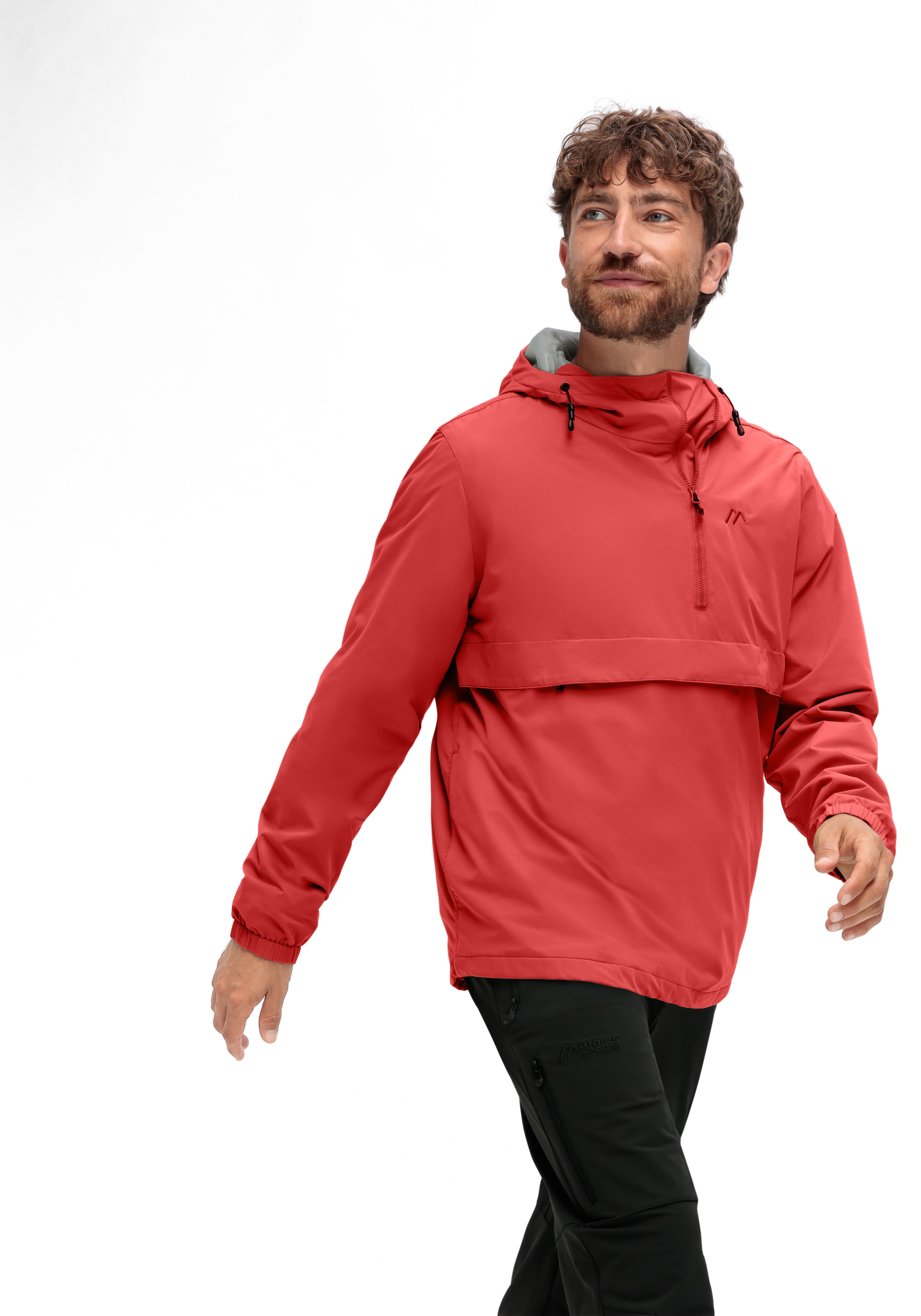 Maier Sports Outdoorjacke »OkokO«, Unisex Windbreaker, Schlupfjacke wasserdicht, verstellbare Kapuze