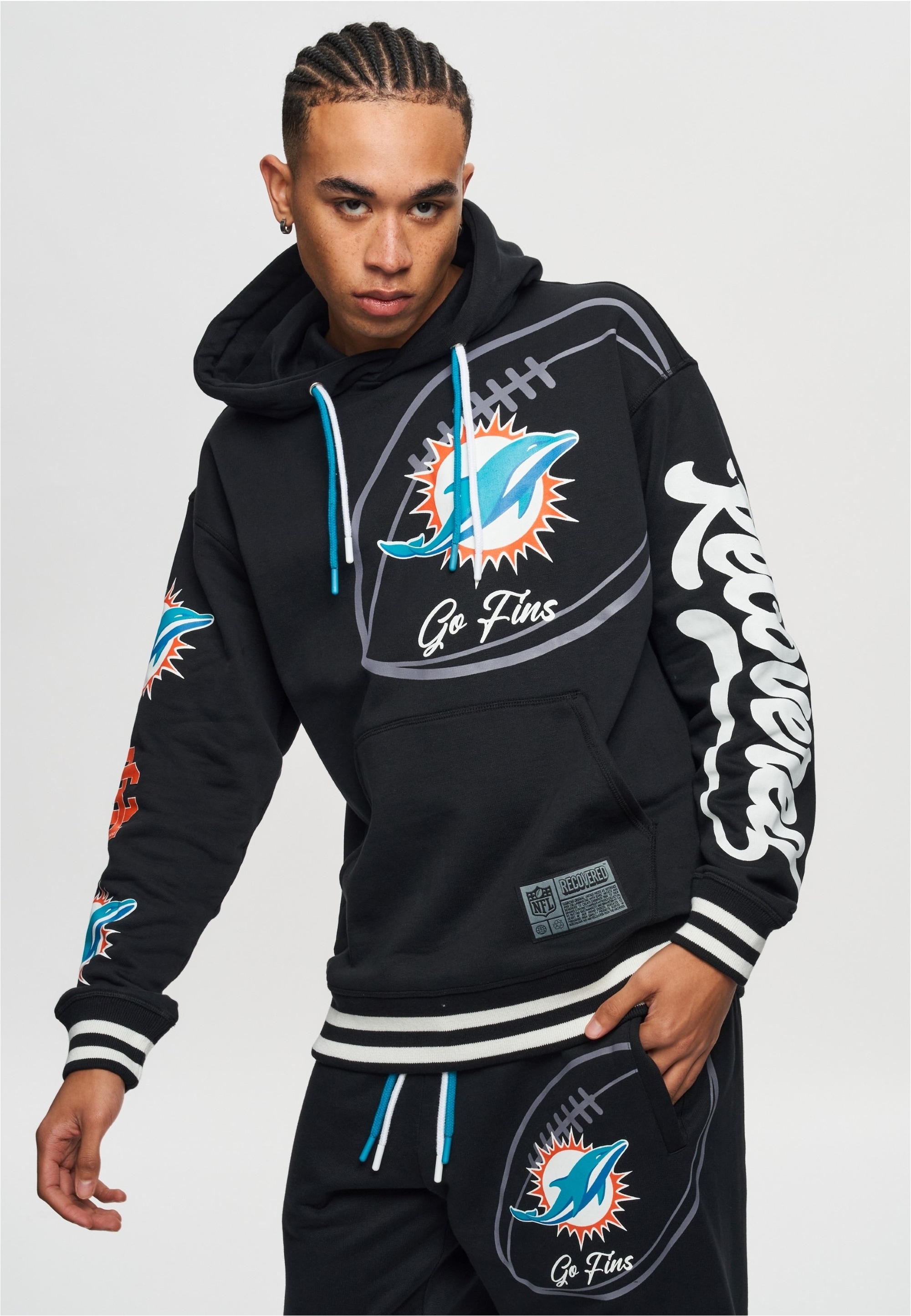 Recovered Kapuzensweatshirt »NFL Dolphins Go Fins«, für alle Miami Dolphins-Fans