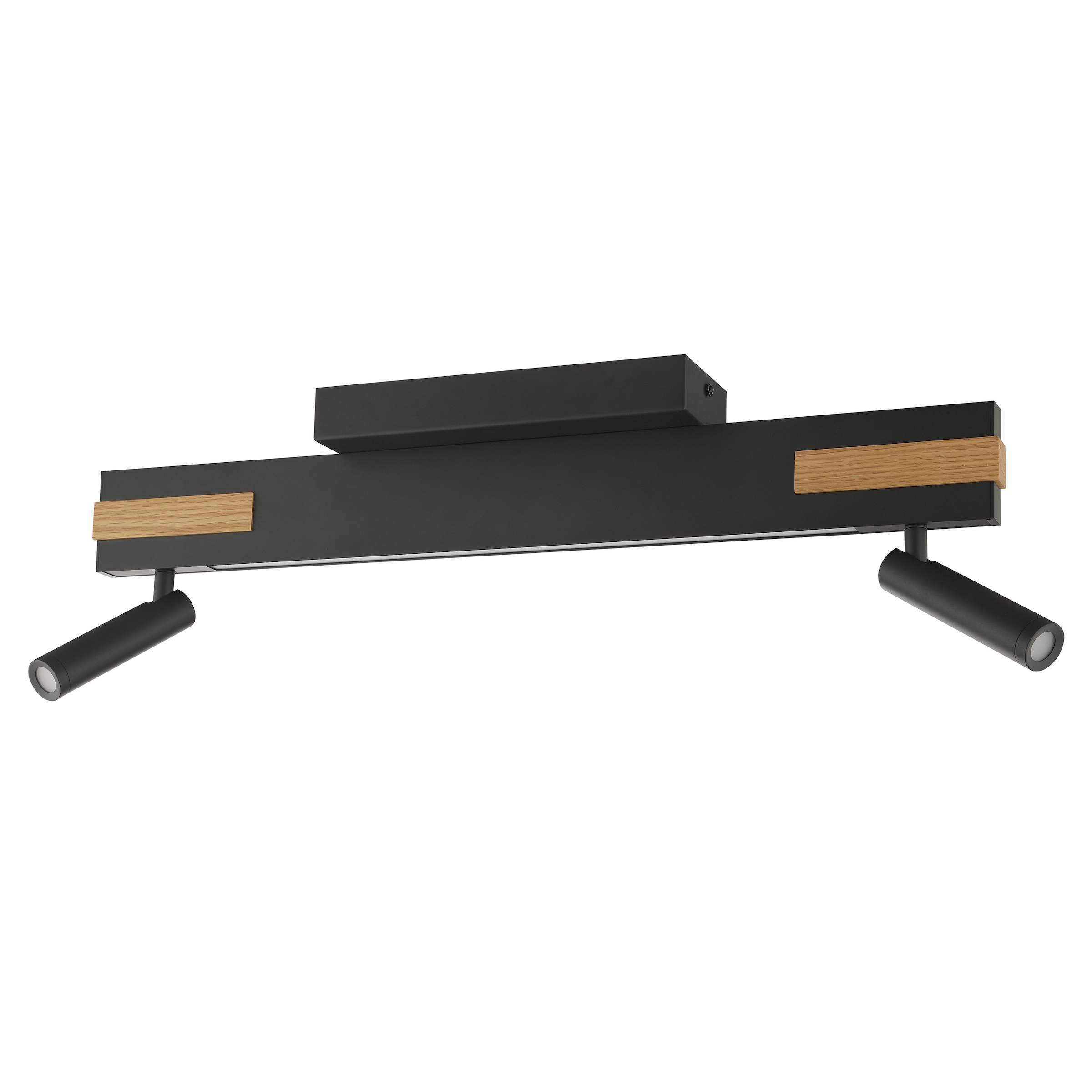 lumiCouture LED Deckenstrahler »Streamline« LED-Modul 1 Stk. Warmweiß 60 cm, 2300 lm 2700 K, dimm- u. schwenkbar, Aluminium/Holz, schwarz