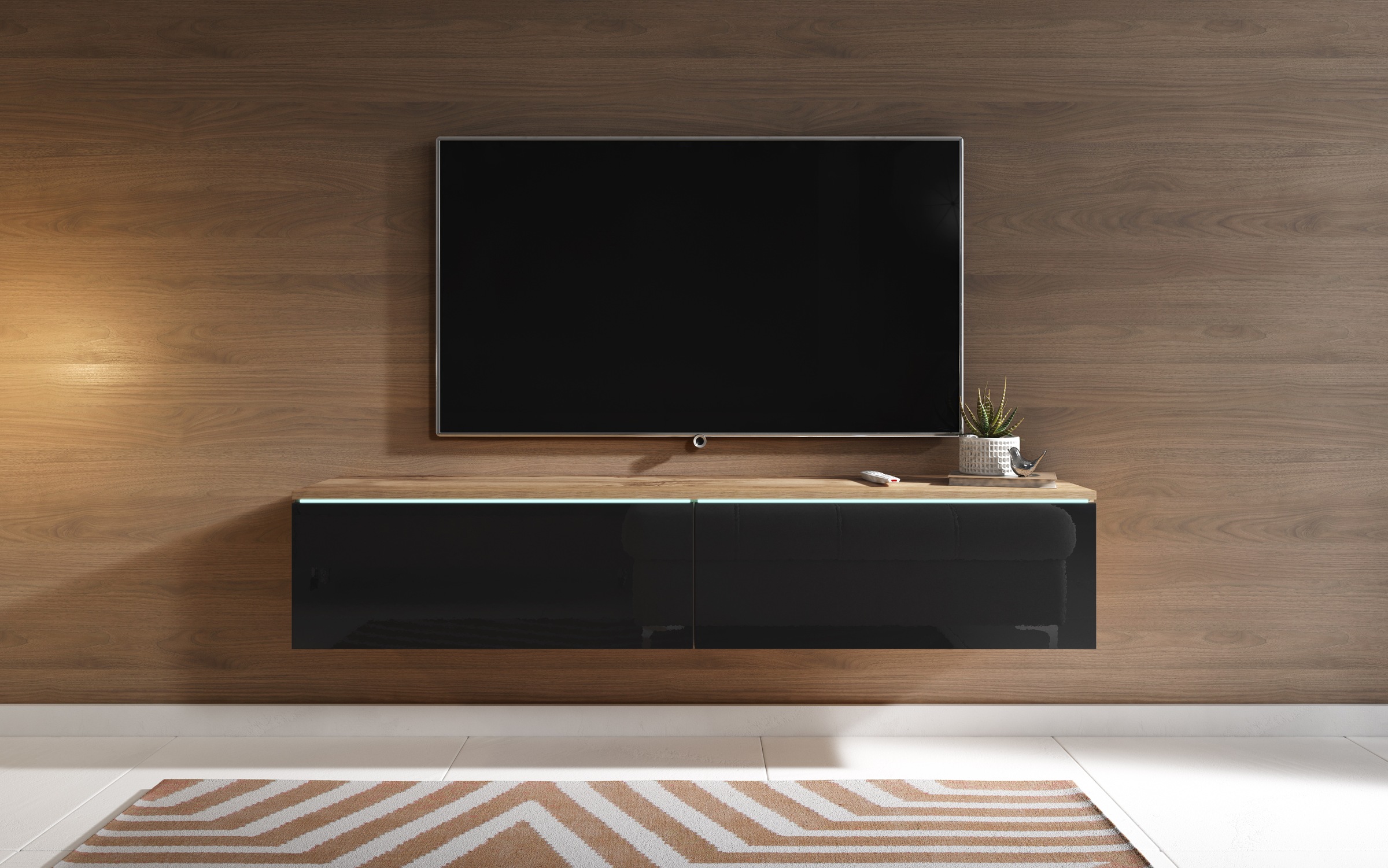 Home affaire Lowboard "LOWBOARD D, wahlweise mit oder ohne Beleuchtung" mod günstig online kaufen