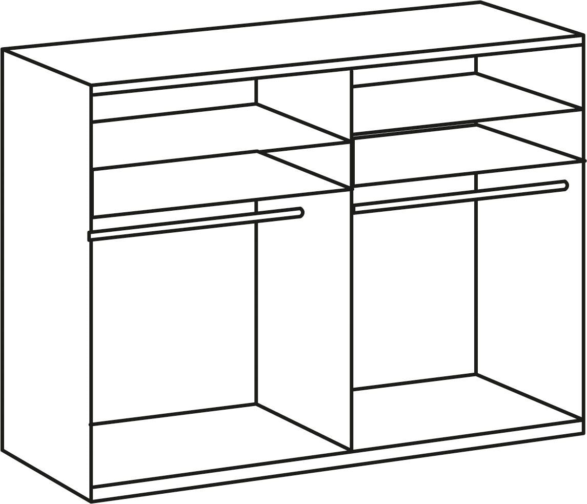 Wimex Schwebetürenschrank »Bramfeld TOPSELLER Kleiderschrank«, mit Glaselementen und zusätzlichen Einlegeböden
