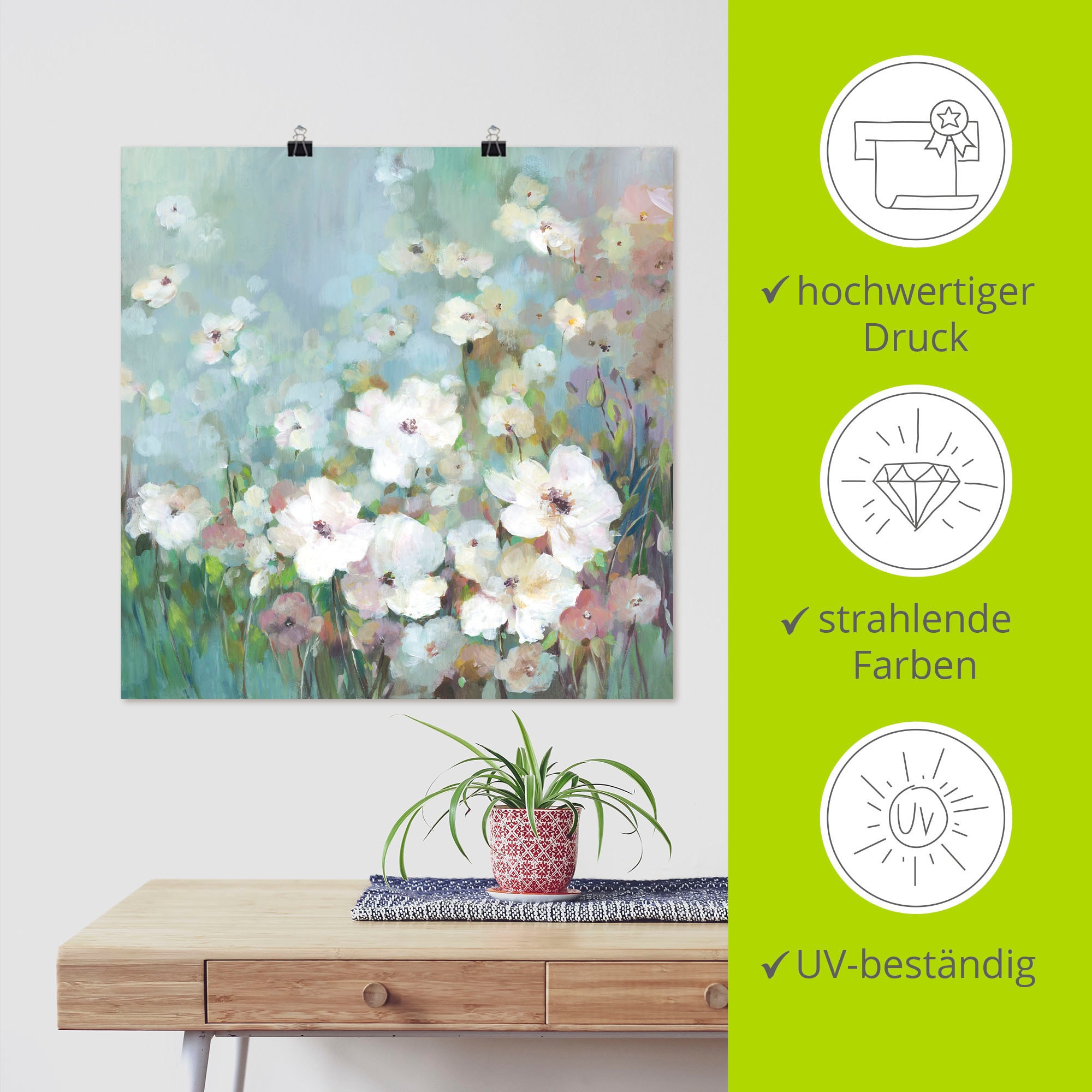 Alubild, Wandbild BAUR Artland in als versch. Blumenwiese, oder »Feldblumengarten«, St.), bestellen Leinwandbild, Größen | Poster Wandaufkleber (1