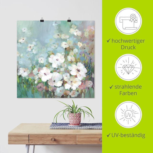 Artland Wandbild »Feldblumengarten«, Blumenwiese, (1 St.), als Alubild,  Leinwandbild, Wandaufkleber oder Poster in versch. Größen bestellen | BAUR