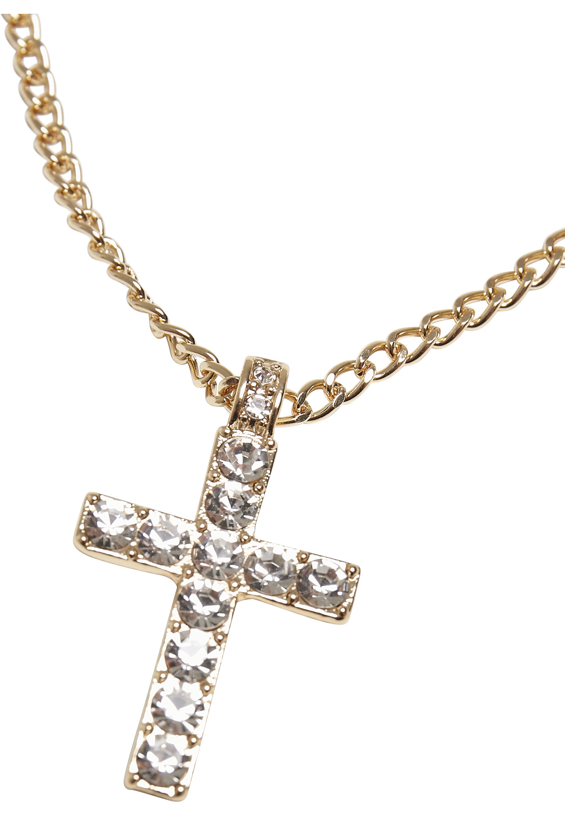 URBAN CLASSICS Edelstahlkette »Urban Classics Unisex Diamond Cross Necklace«