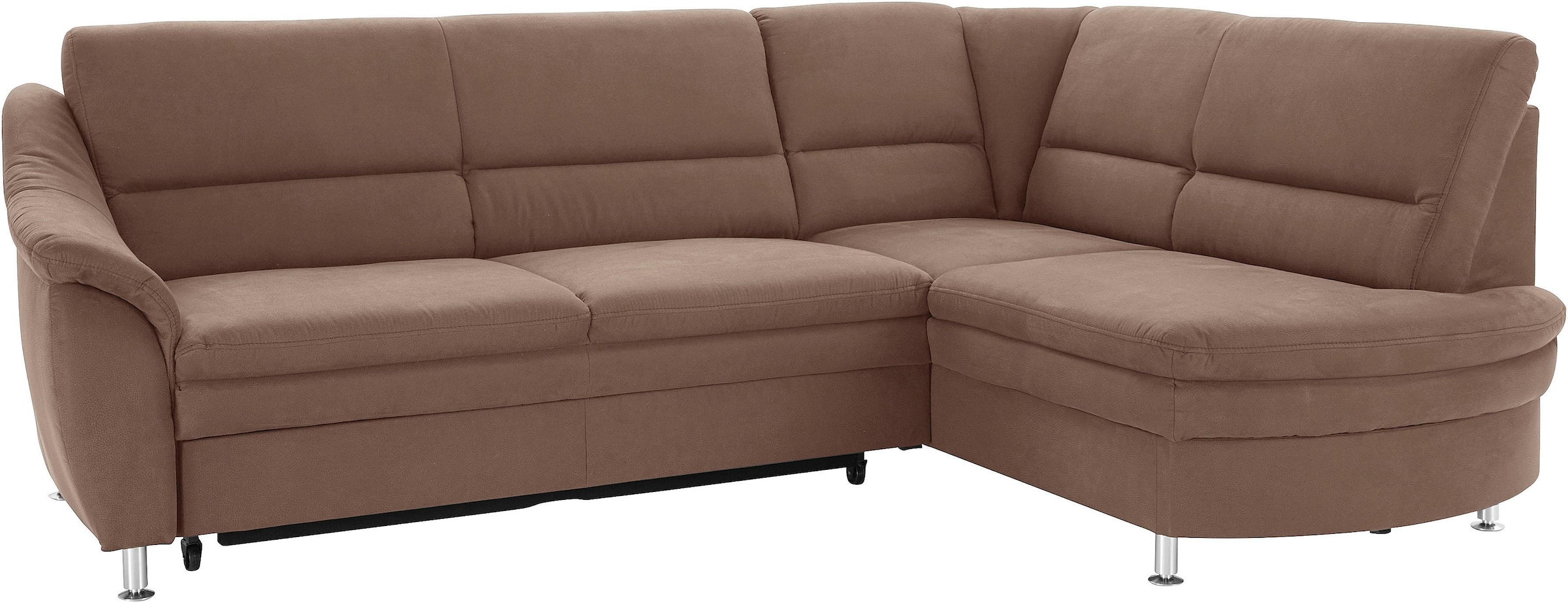 sit&more Ecksofa "Cardoso L-Form" mit Federkern, wahlweise mit Schlaffunktion und Schubkasten