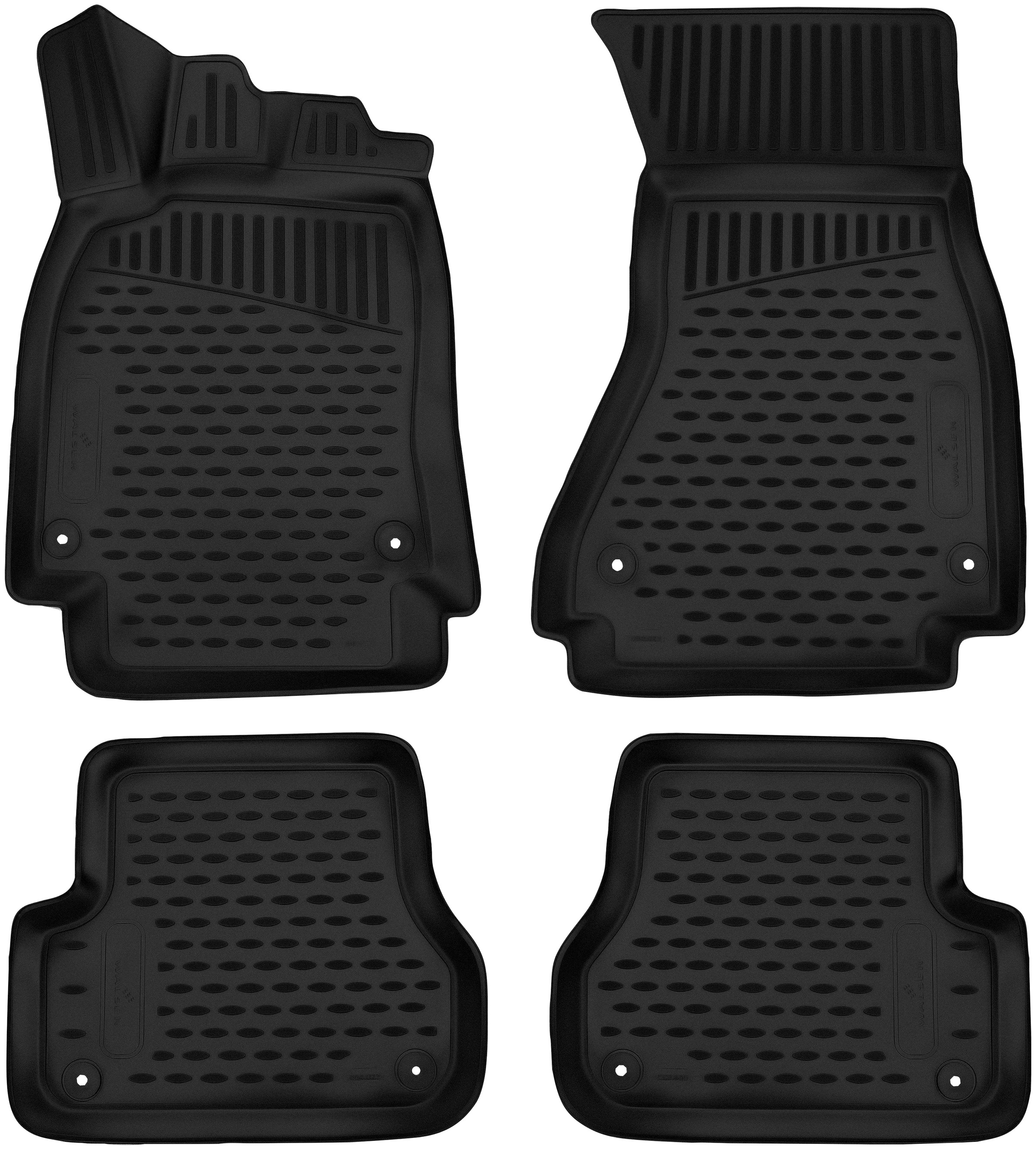 Limousine Fach 09/2018, WALSER Black für 11/2010 Audi ohne A6 unter BAUR - St.), Friday | Fahrersitz Passform-Fußmatten, (4