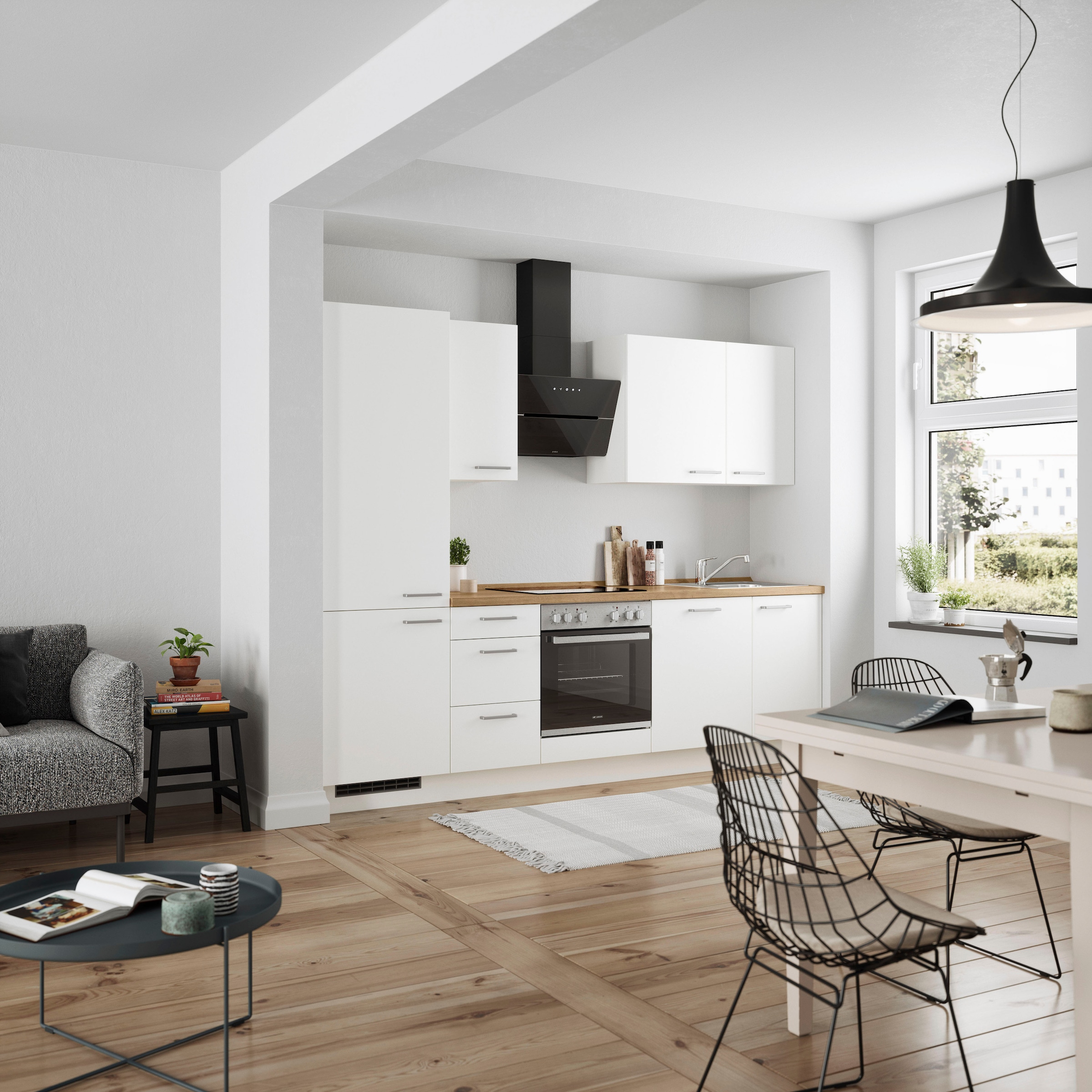 nobilia® Küchenzeile »"Touch II"«, vormontiert, Ausrichtung wählbar, Breite 270 cm, wahlw. mit E-Geräten
