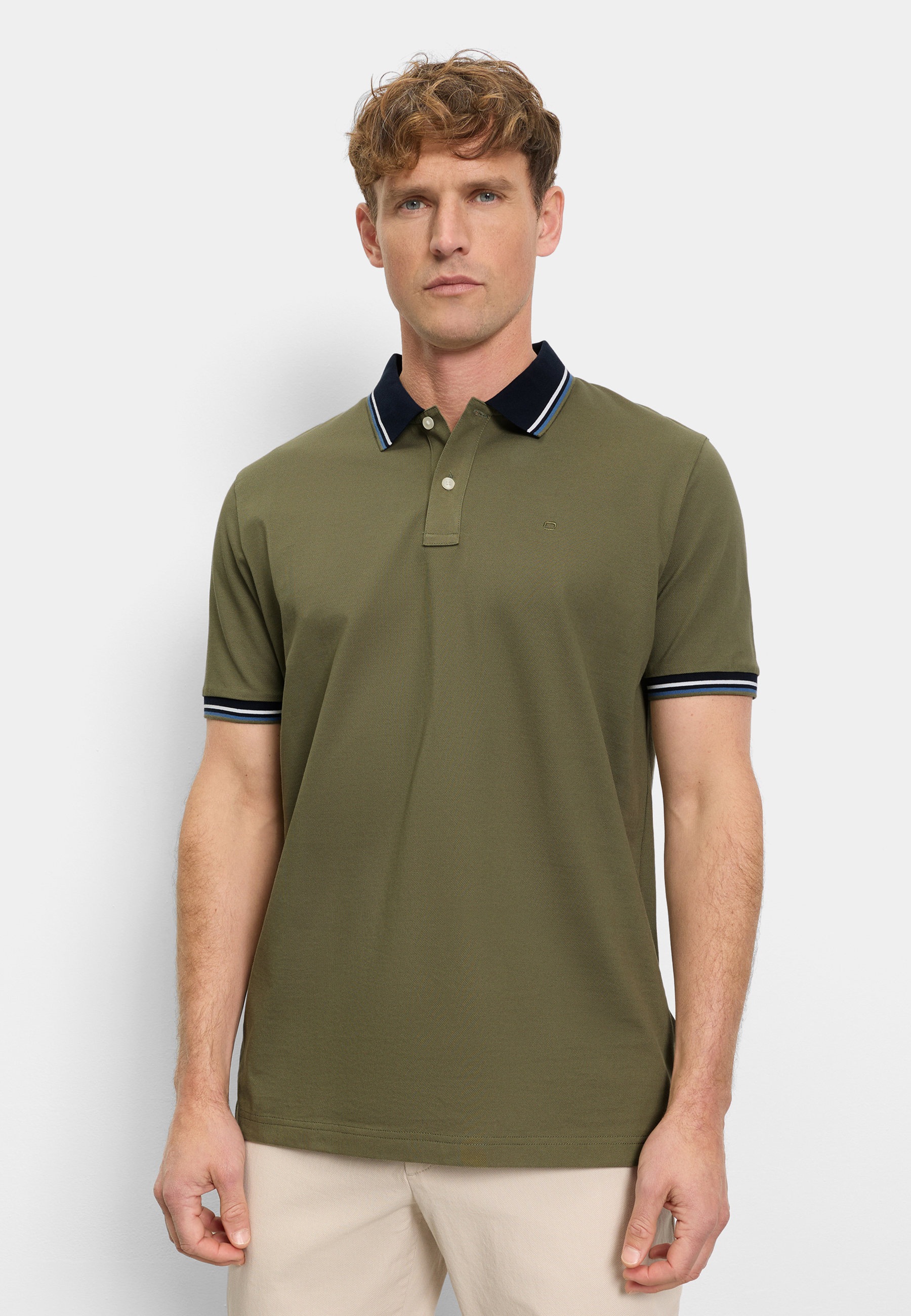 OLYMP Poloshirt "OLYMP Casual Wirk, Regular Fit"