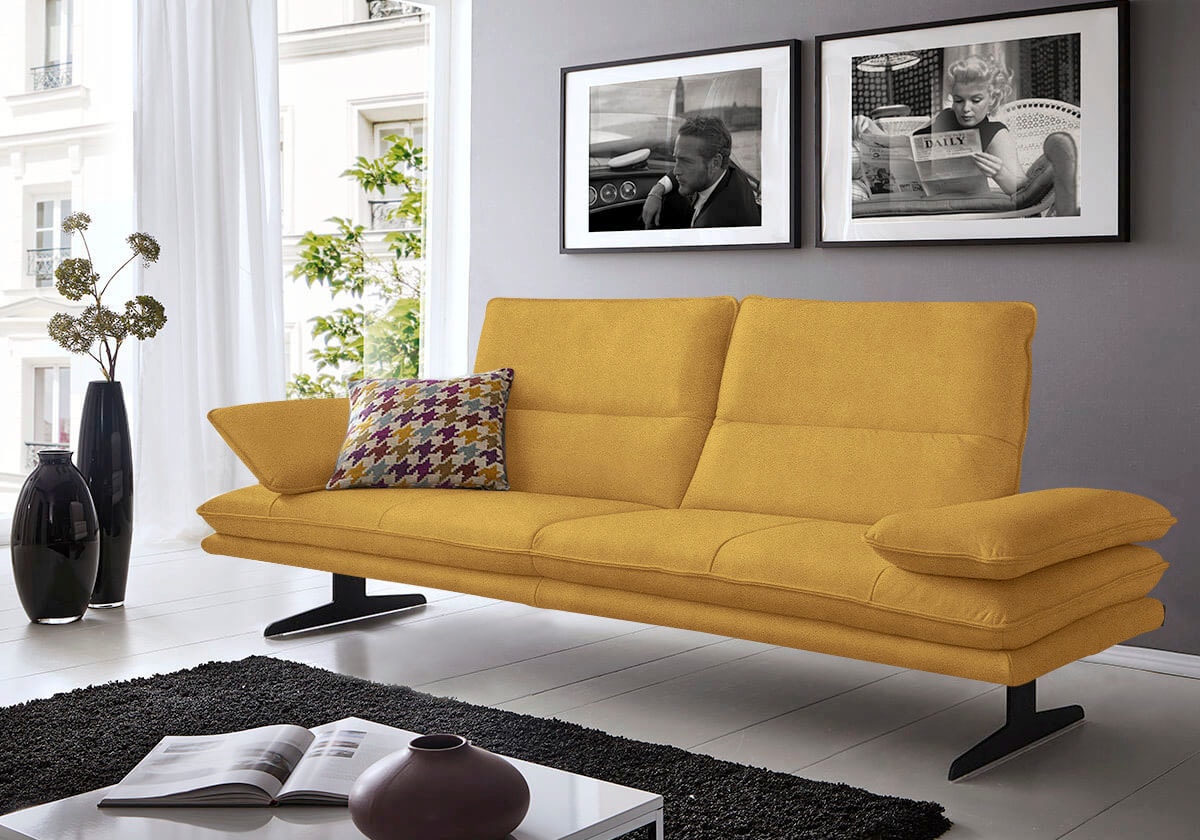 W.SCHILLIG 2,5-Sitzer "broadway, Designsofa mit tollem Sitzkomfort" Sitztiefenverstellung, Kopfteil- & Seitenteilverstellung, Breite 236cm