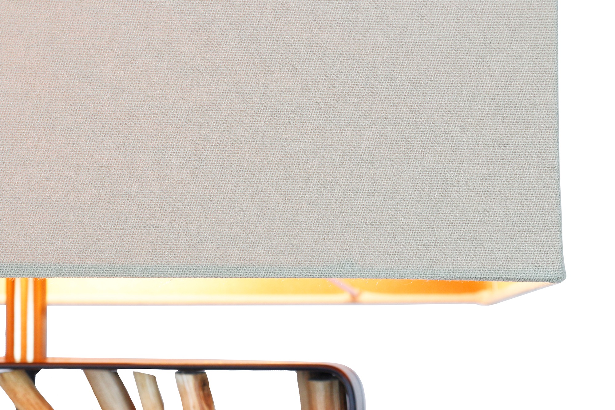 SalesFever Stehlampe »Treibholz«, 1 flammig, Leuchtmittel E27 | ohne Leuchtmittel, Schirm innen goldfarben