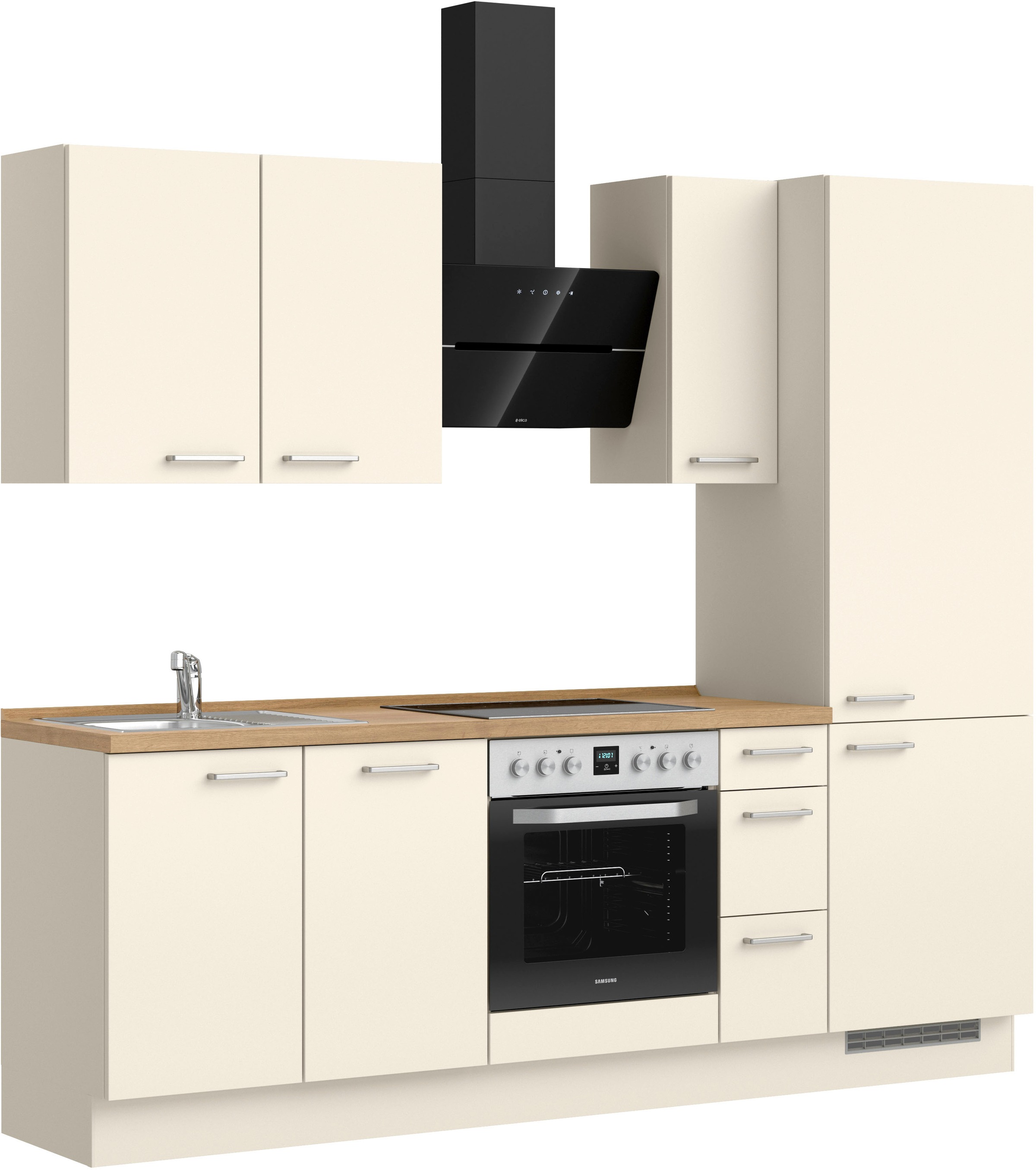 nobilia® Küchenzeile »"Touch II"«, vormontiert, Ausrichtung wählbar, Breite 240 cm, wahlw. mit E-Geräten