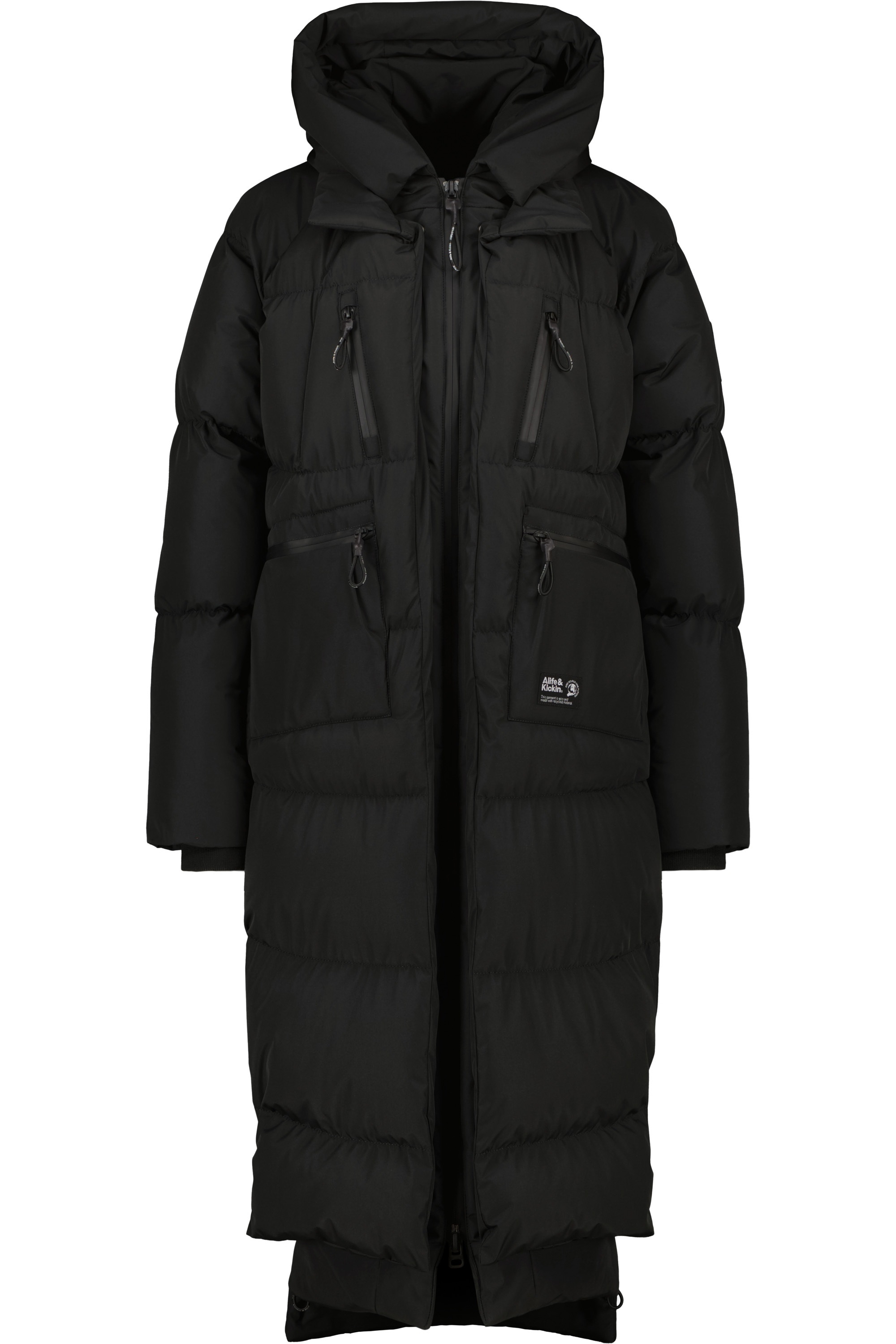 Alife & Kickin Winterjacke "Damen RihannaAK A Steppjacke, Winterjacke, gefütterte Jacke" mit Kapuze Langer, warmer Wintermantel mit großer Kapuze und Fleece Innenfutter