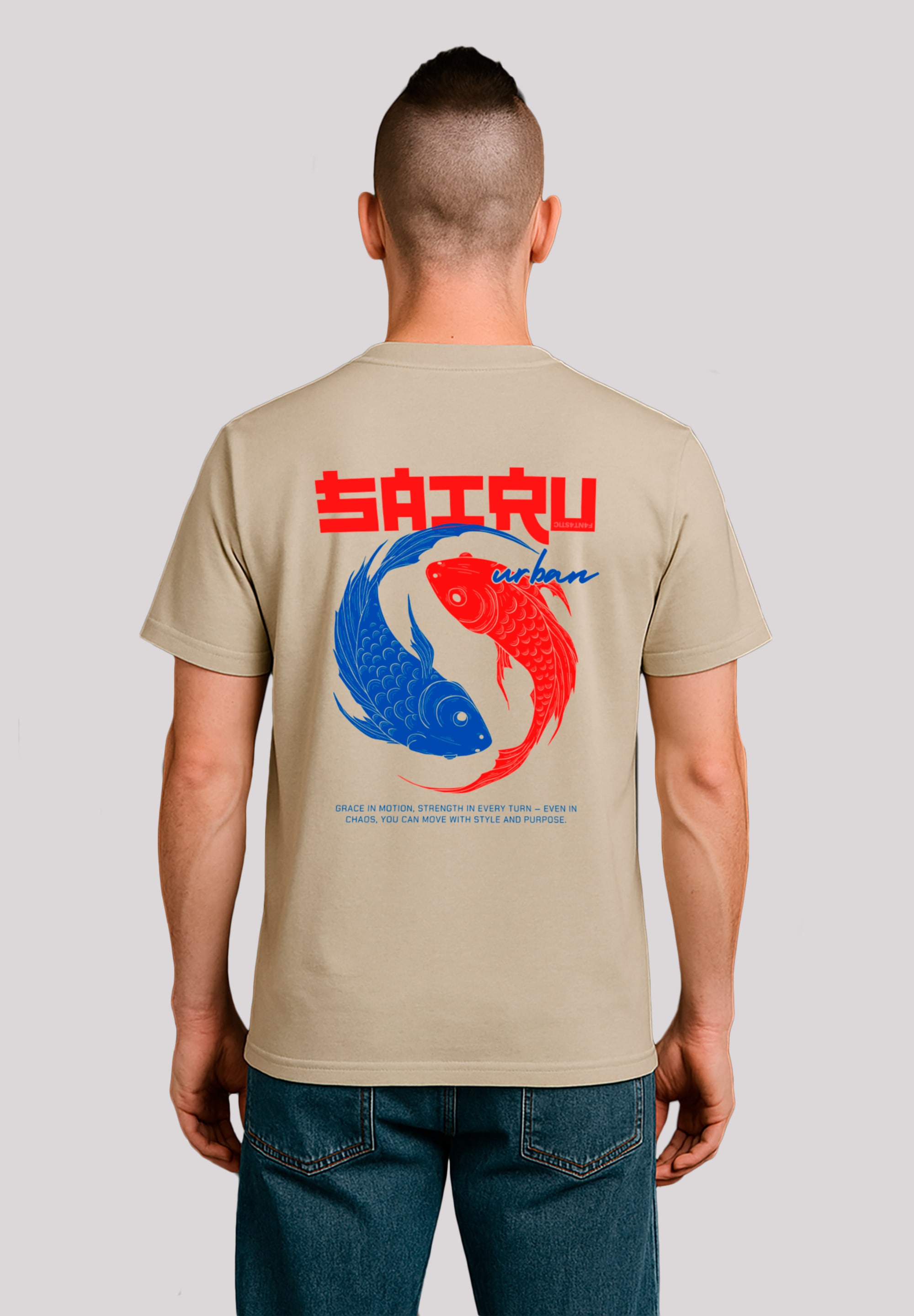 F4NT4STIC T-Shirt »Koi Fish Japan Streetstyle« Japan Streetwear Styles
