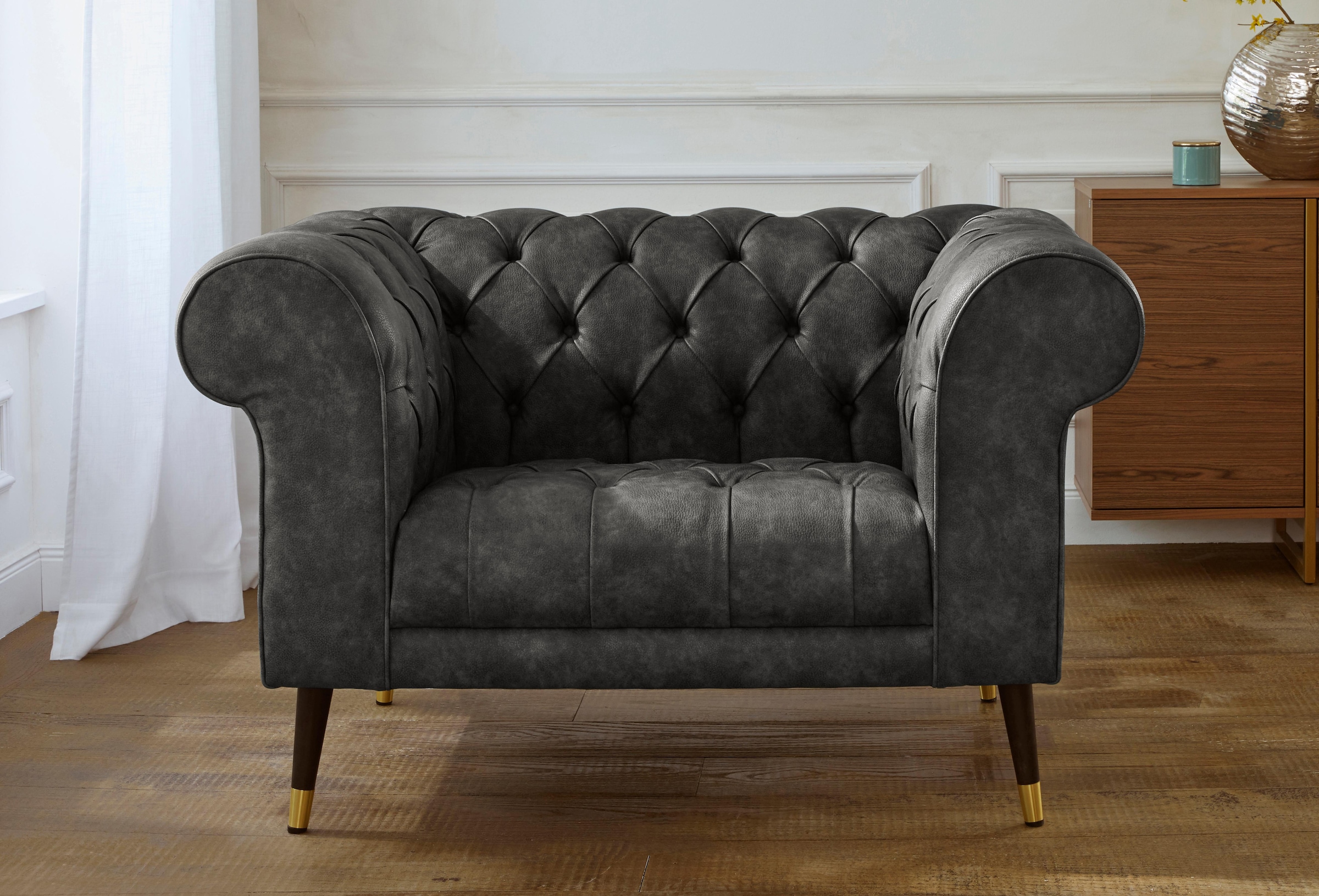 Home affaire Loveseat "Tinnum Loveseat, Chesterfield Sessel" günstig online kaufen