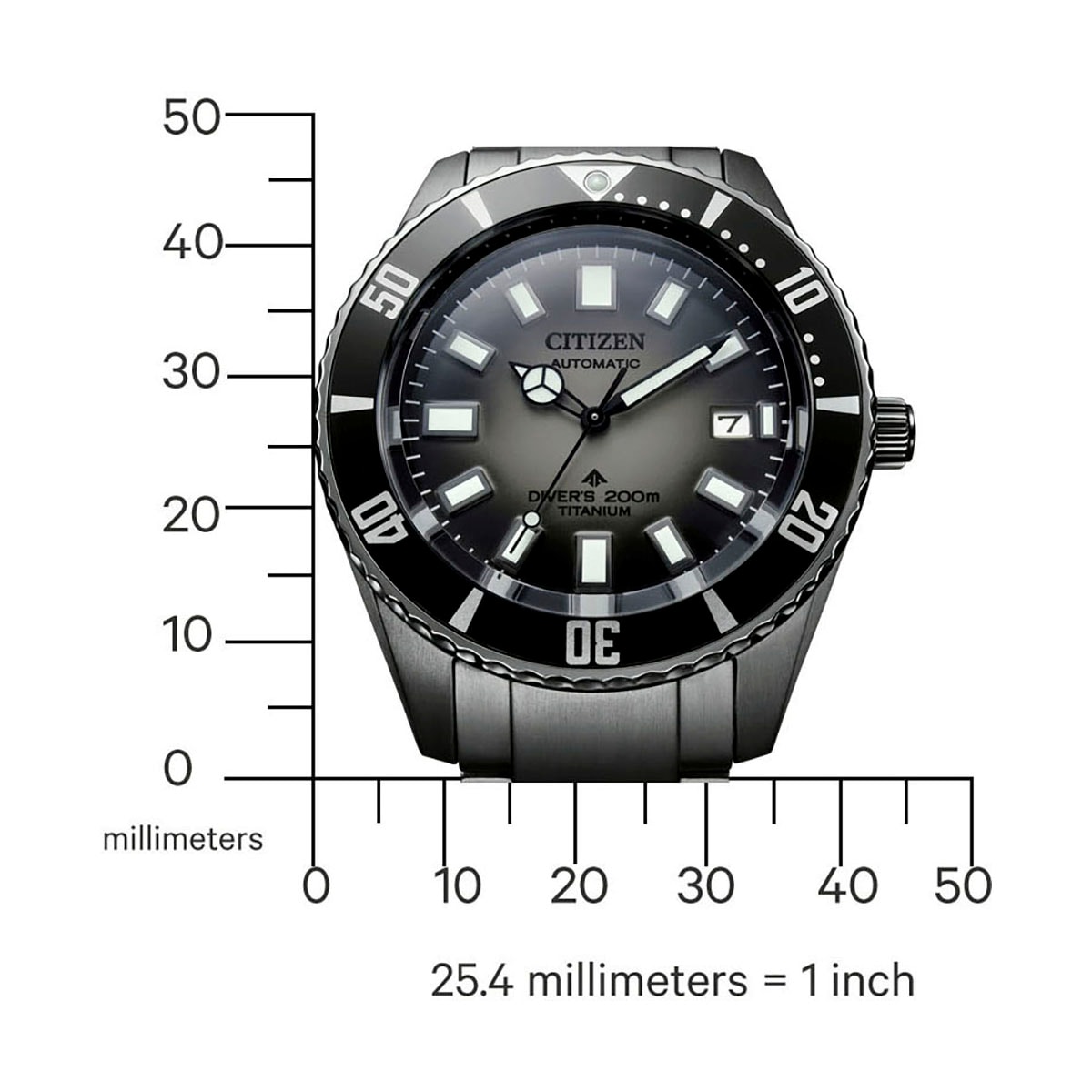 Citizen Automatikuhr »Promaster Fujitsubo Mechanical Diver«, Armbanduhr, Herrenuhr, Titan, bis 20 bar wasserdicht, Saphirglas