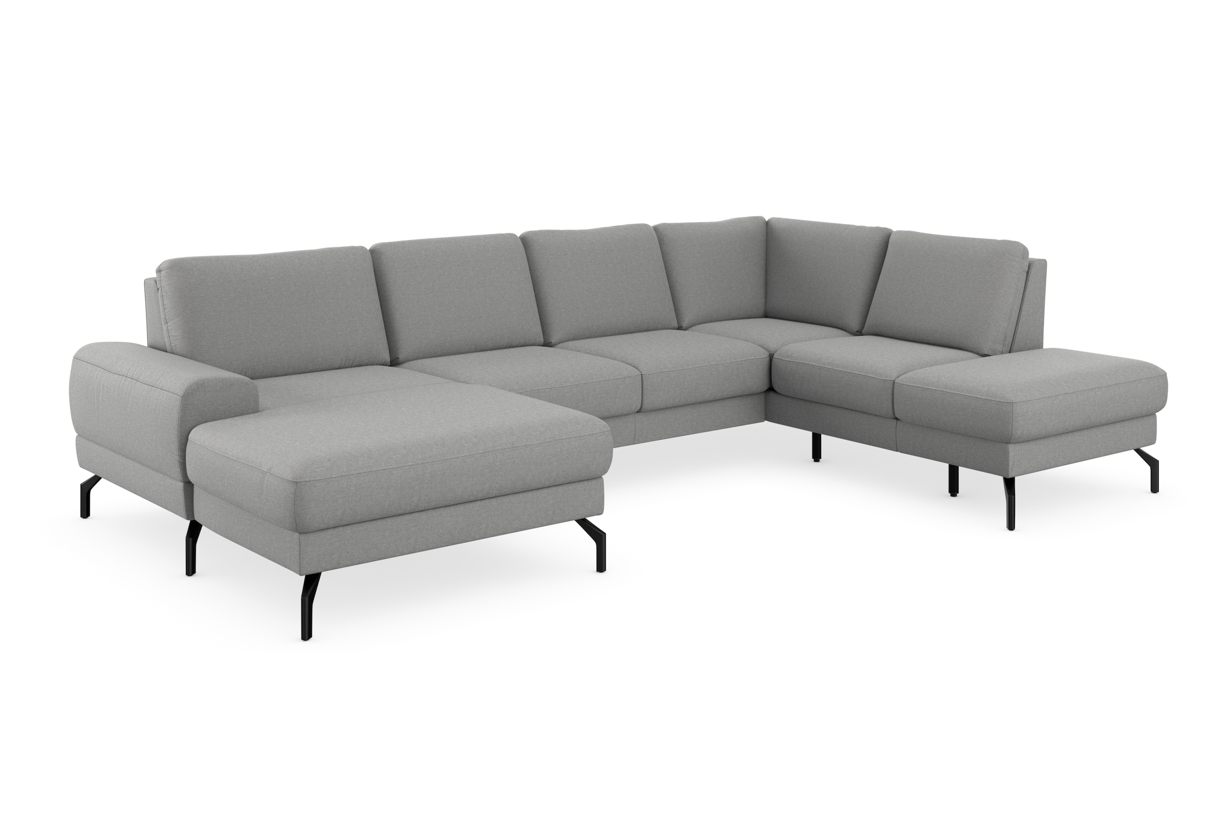 sit&more Wohnlandschaft »Cinturo U-Form«, inklusive Sitztiefenverstellung und Federkern, Sitzhöhe 48 cm