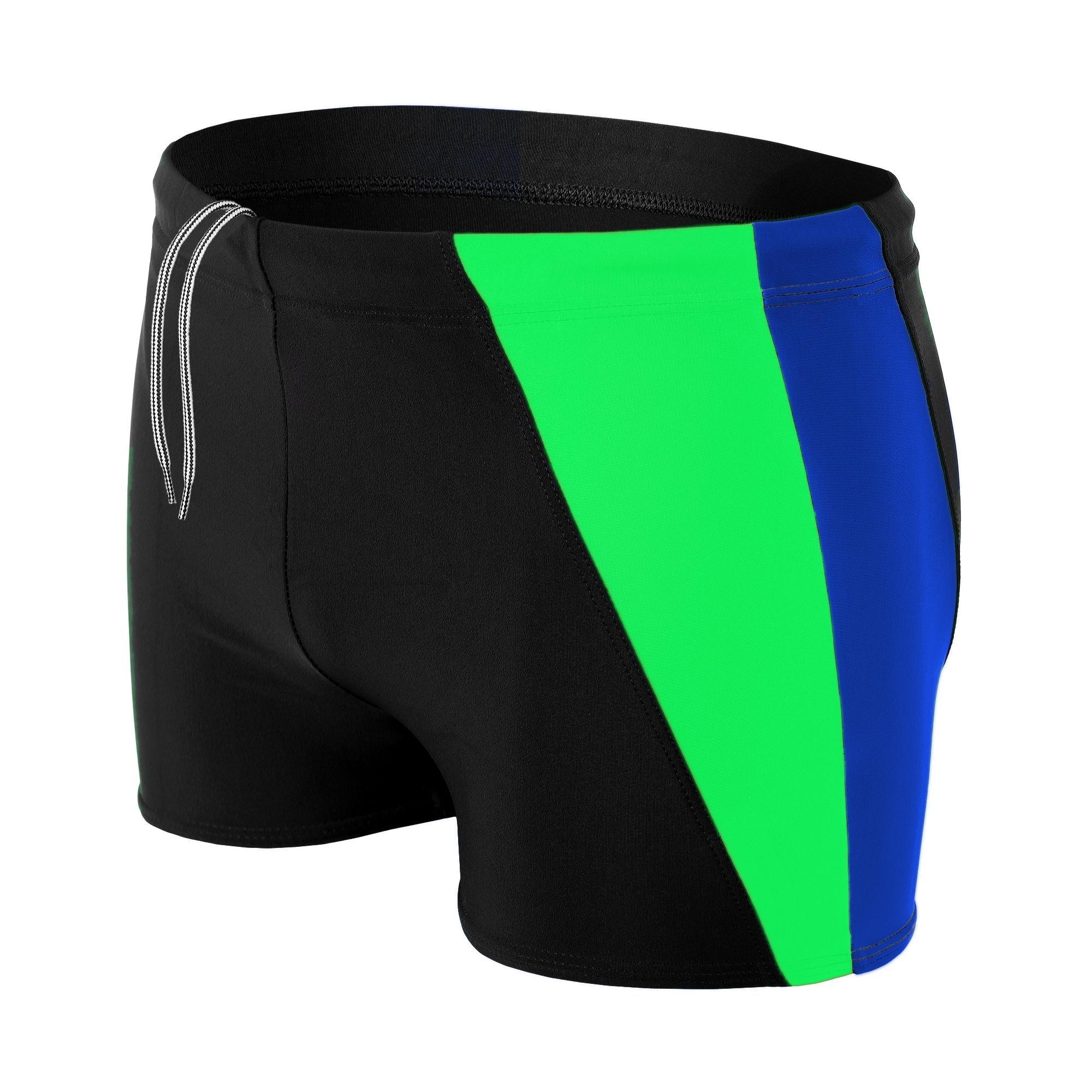 AQUARTI Badehose "Badehose Herren Badehose Kurz mit Seitlichem Streifen"