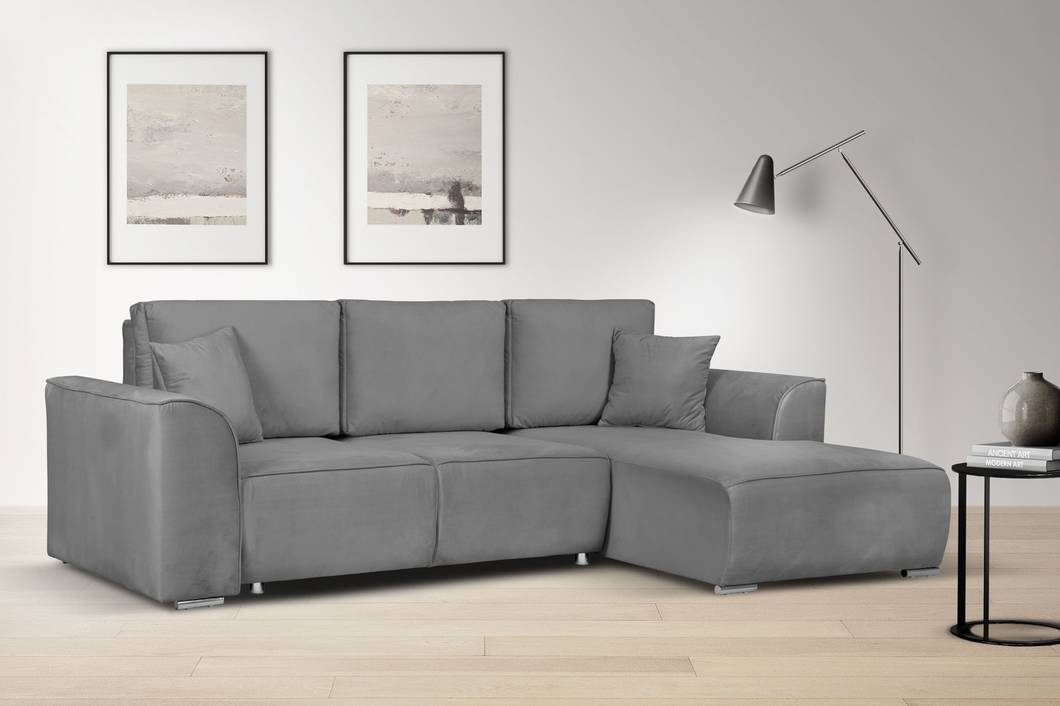 OTTO home Ecksofa "BEATRICE optionale Schlafsofa mit Bettkasten, B/T/H: 265/170/86 cm" L-Form, wahlweise auch mit Bettfunktion und Bettkasten