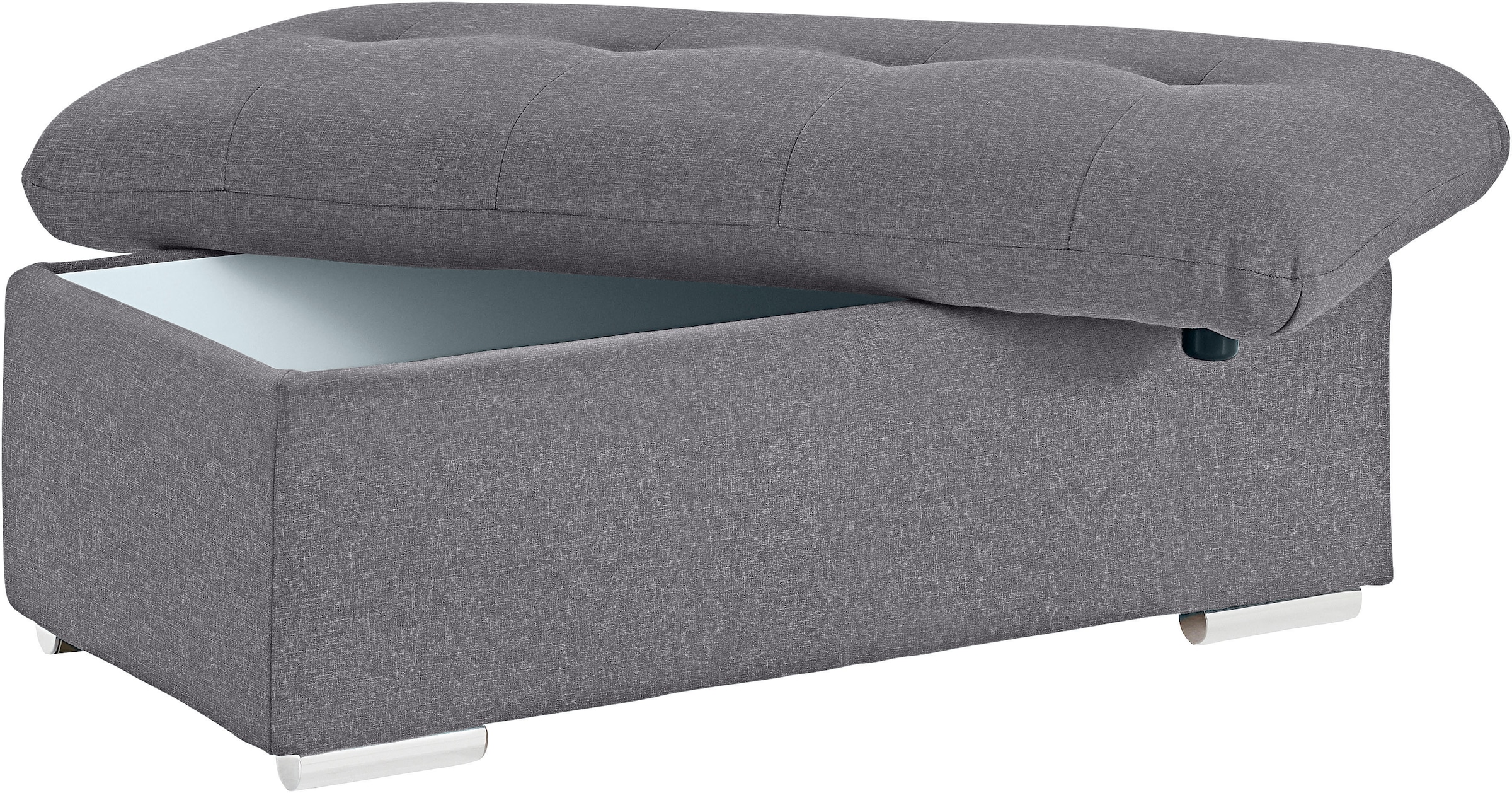 TRENDMANUFAKTUR Hocker »Reggae II, Bankhocker mit toller Detailverarbeitung im Sitz«, mit Stauraumfach