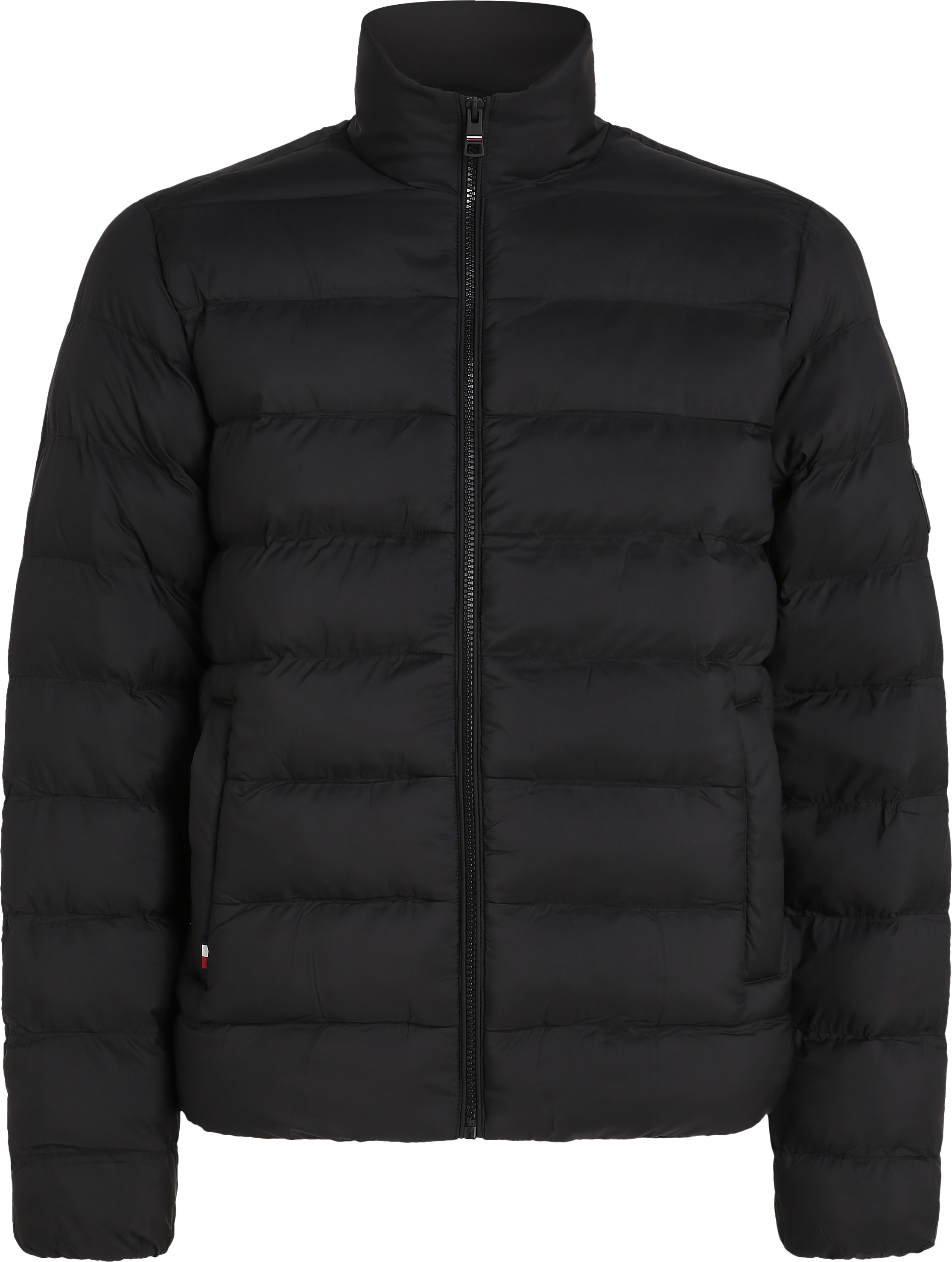 Tommy Hilfiger Big & Tall Steppjacke »BT-MID WEIGHT STAND COLLAR JKT-B«, in Großen Größen, Logo Stoffaufnäher unten links