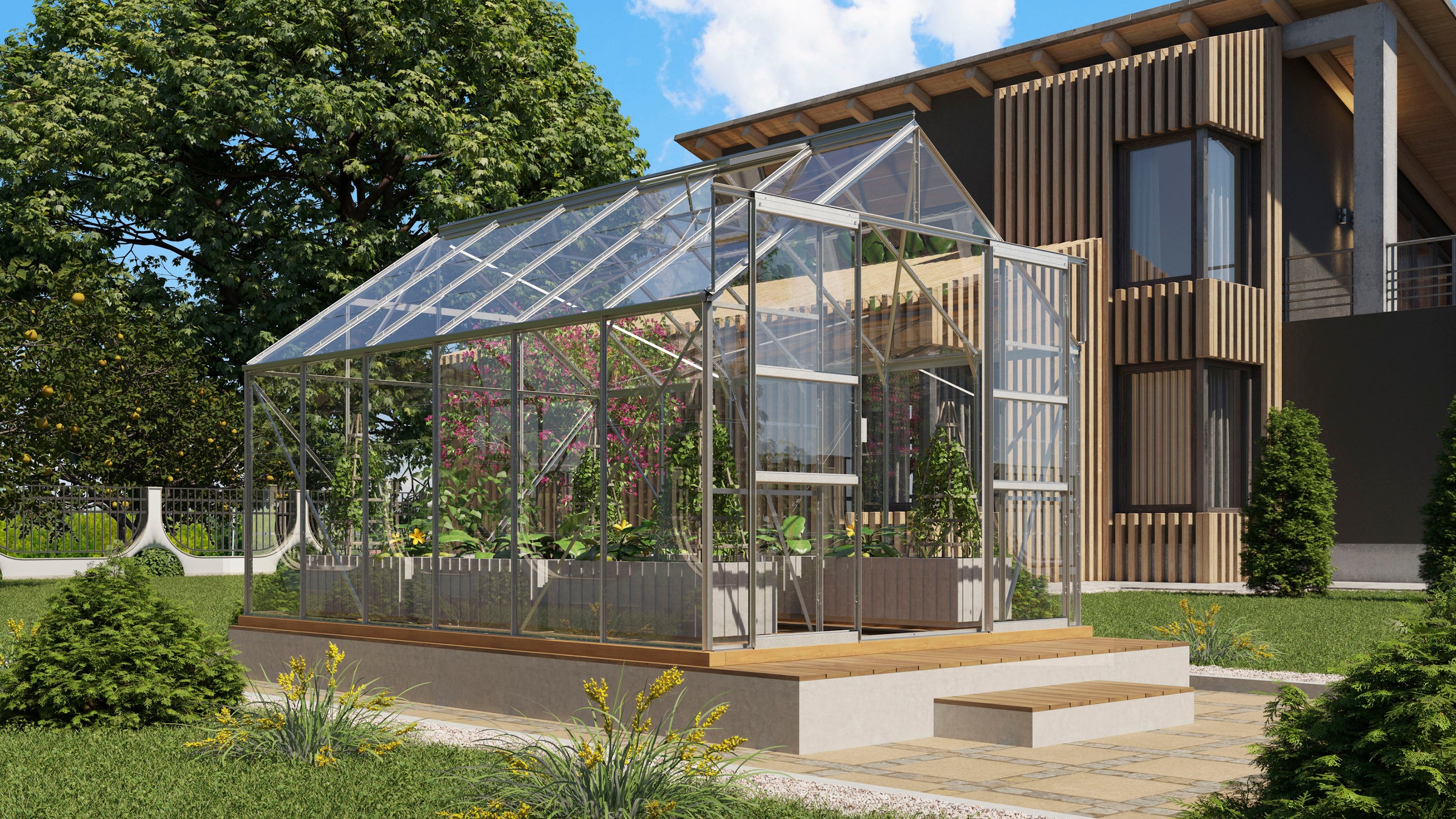 Vitavia Gewächshaus »Mars 9900« Alu-Profile, 3 mm Sicherheitsglas