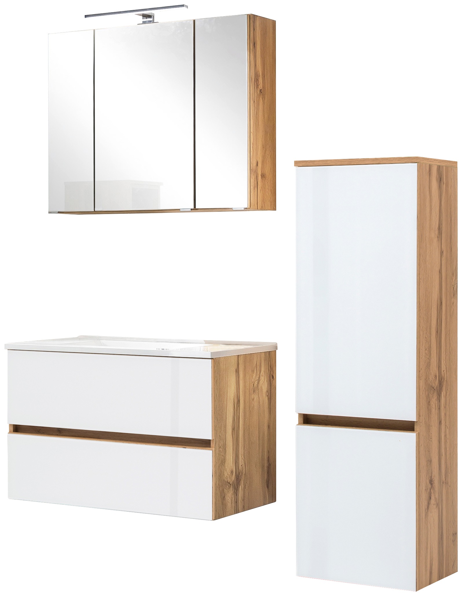 welltime Badezimmer-Set "Horki" Set, 3 Stk. tlg. bestehend aus Waschtisch-S günstig online kaufen