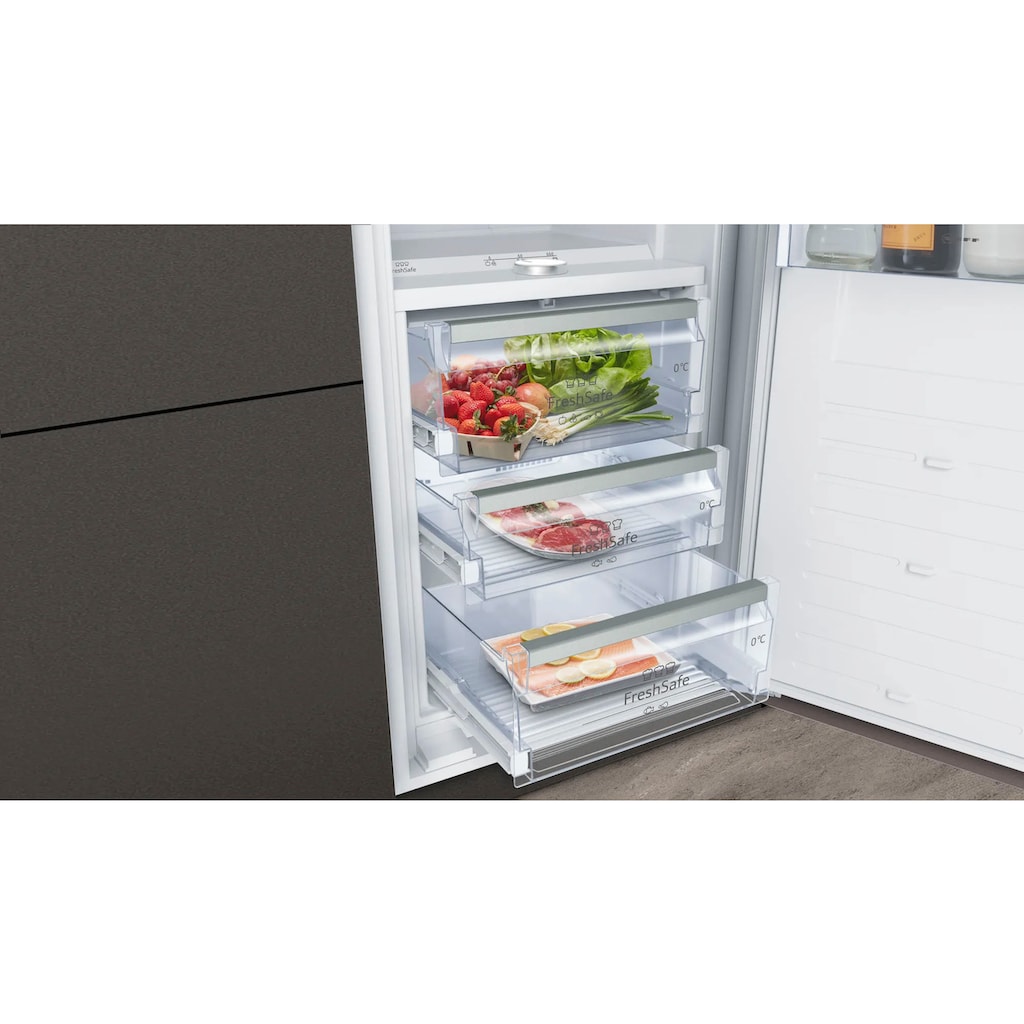 NEFF Einbaukühlschrank »KI8813FE0«, KI8813FE0, 177,2 cm hoch, 56 cm breit, Fresh Safe 3: Feuchtzone und Trockenzone für verschiedene Lebensmittel