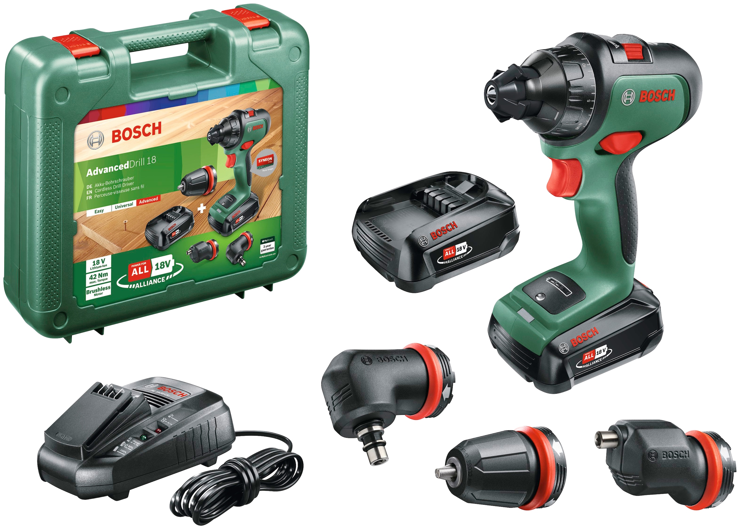 Bosch Home & Garden Akku-Schrauber "AdvancedDrill 18", mit 2 Akkus und Ladegerät