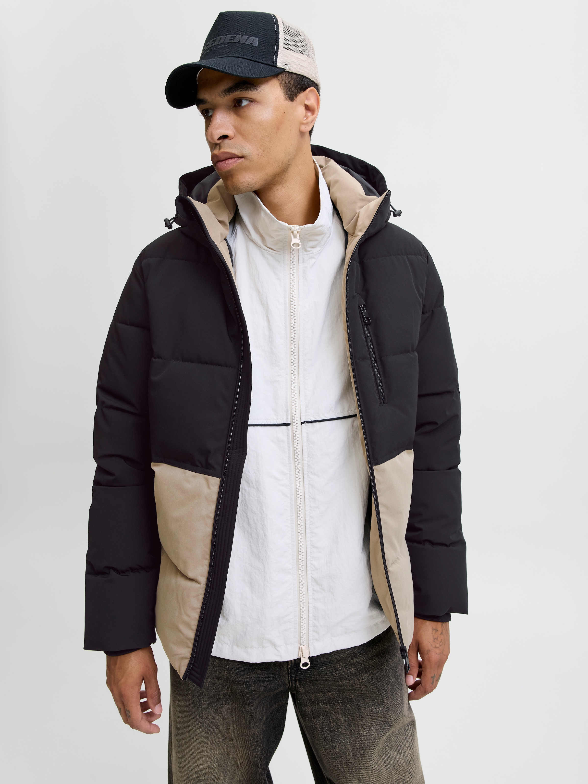 Jack & Jones Steppjacke »JJEOWEN PUFFER SN«, mit Kapuze