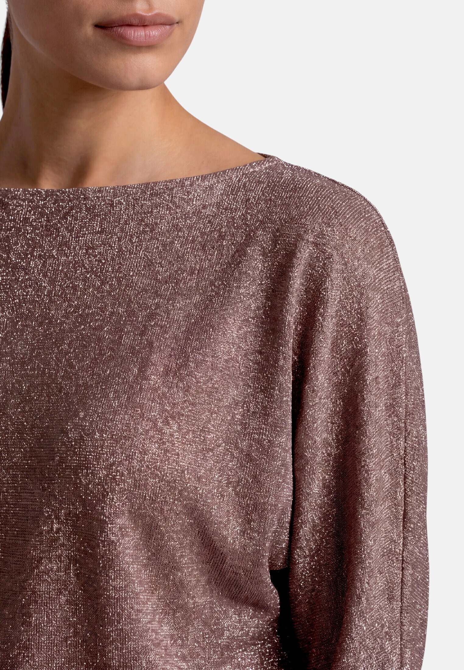 Zero Kurzarmshirt »Damen im Glitzer-Look« 1 Stk. Glitzer