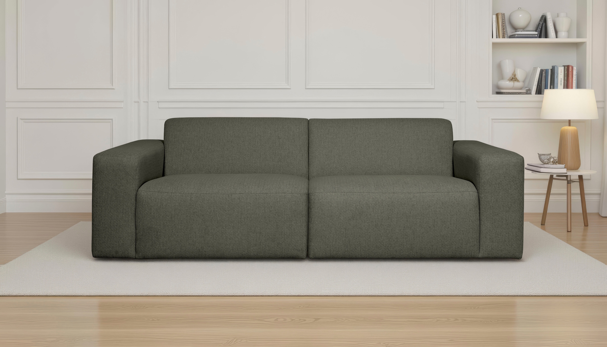 OTTO home 3-Sitzer "Koa, 228 cm, Modulsofa in Cord, Chenille, Struktur, Webstoff" Designsofa, weicher Lounge-Sitzkomfort, Welleunterfederung, bodentief
