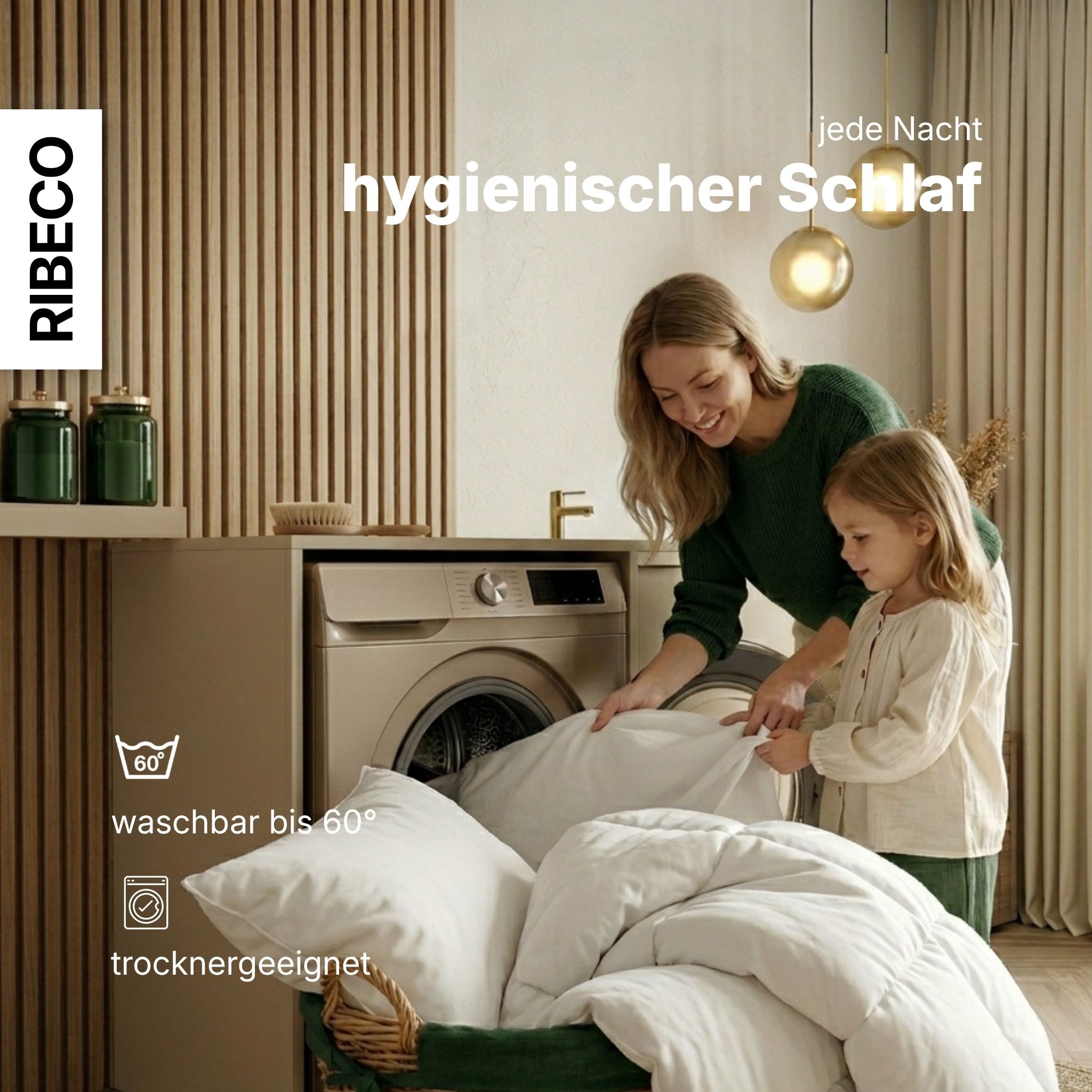 RIBECO Daunenbettdecke »Johanna, Bettdecke in 135x200 und 155x220cm und weiteren Größen« leicht Füllung 80Daunen20Federn 1 Stk. tlg. Topseller, Daunen und Federn, Daunendecke, Federdecke, Made in Germany
