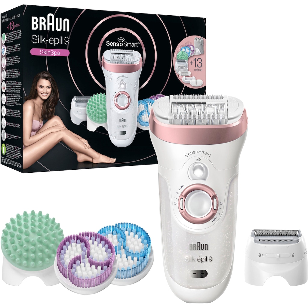 Braun Epilierer »Silk-épil 9 9-990 SkinSpa«, 13 St. Aufsätze