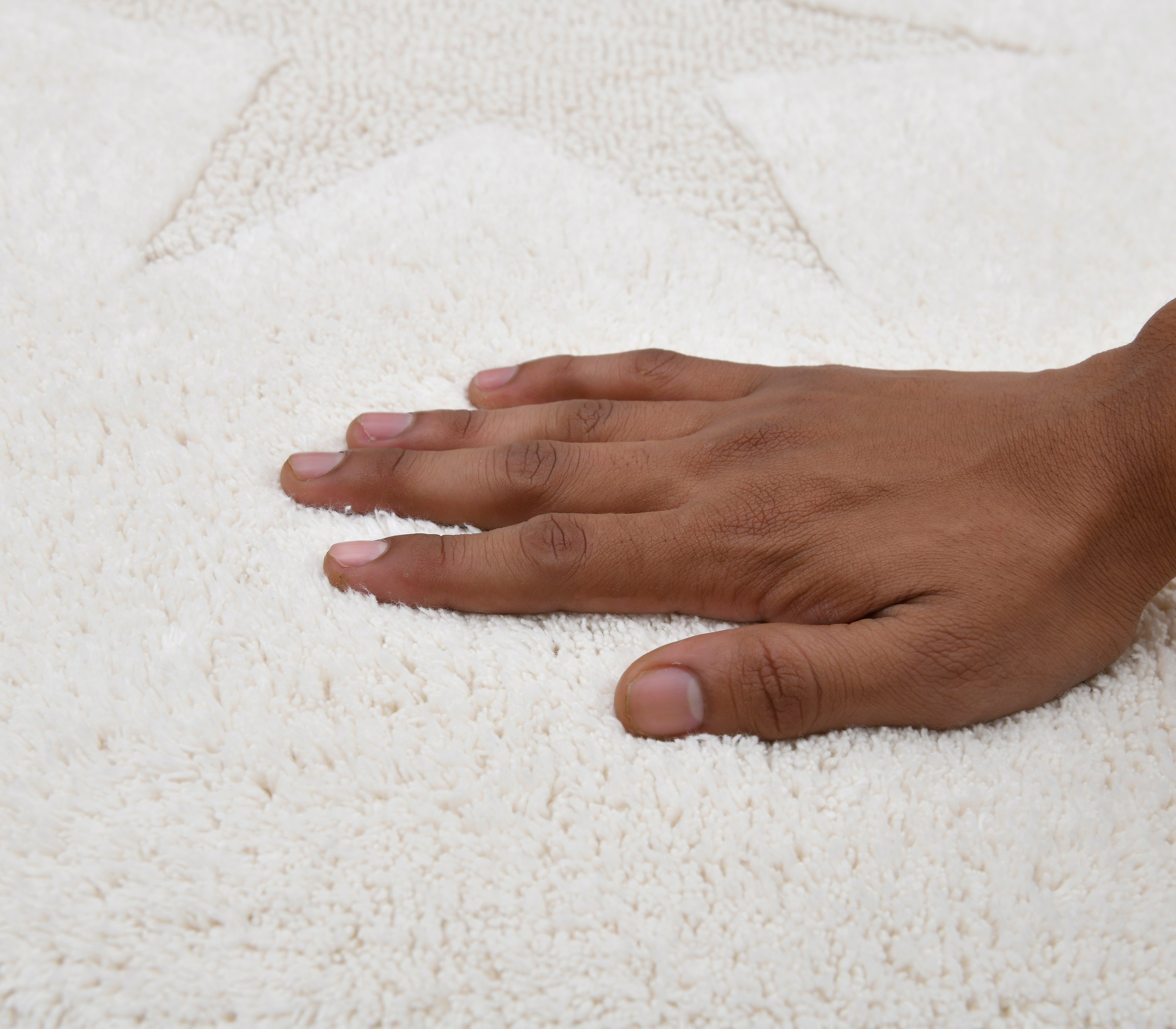 OTTO home Badematte »Marie, Badvorleger, Badezimmer Teppich« Höhe 13 mm rutschhemmend beschichtet fußbodenheizungsgeeignet | strapazierfähig Badteppich, Stern Motiv, Hoch-Tief-Struktur, auch als Set