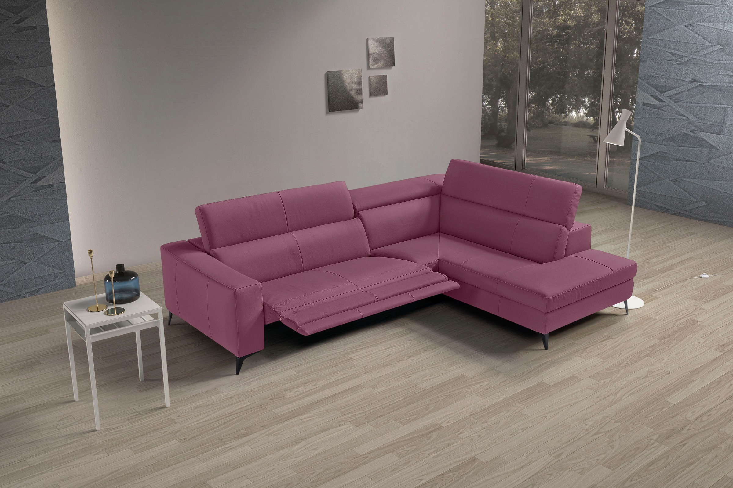 Egoitaliano Ecksofa "Edith, Designsofa mit hohem Sitzkomfort, L-Form", inkl günstig online kaufen