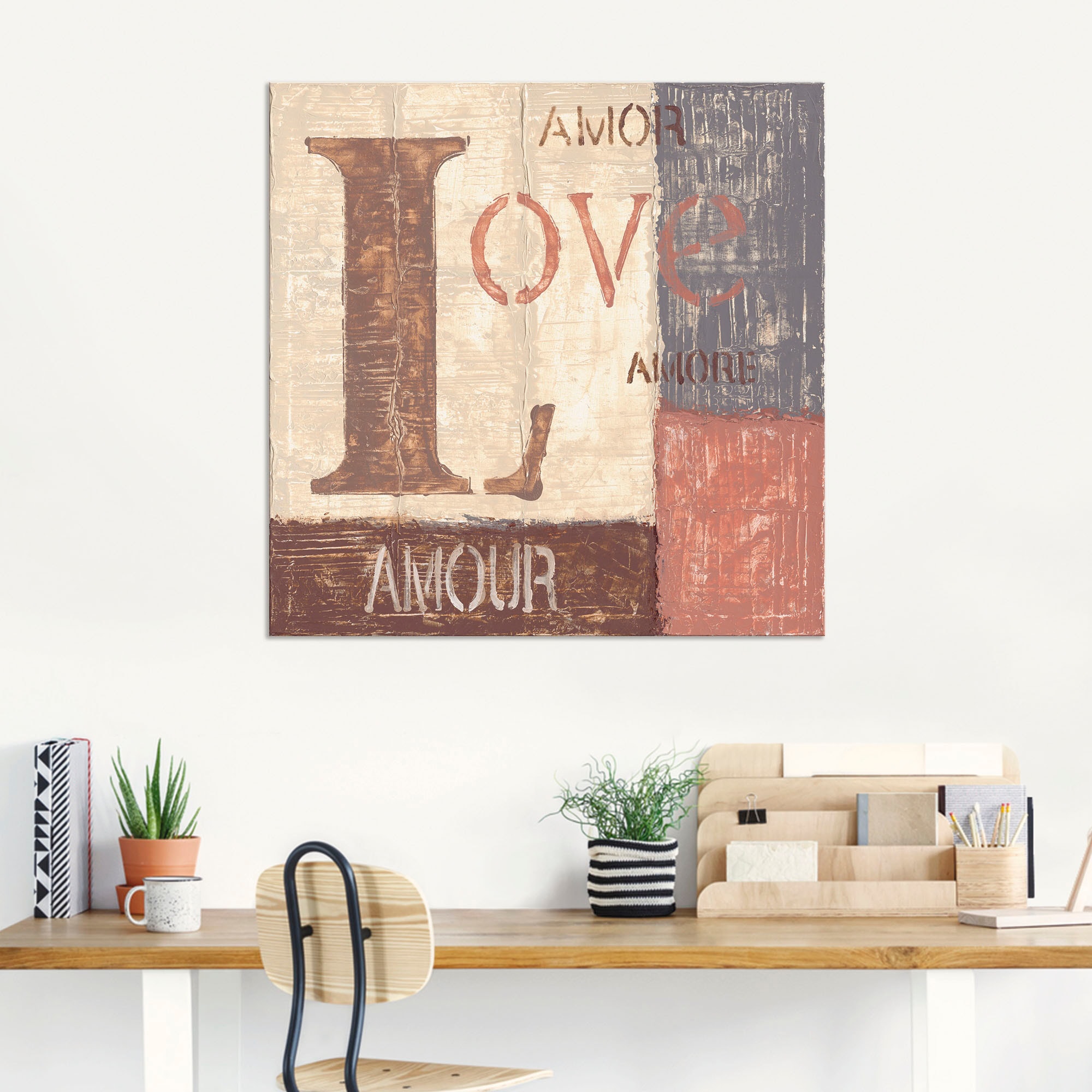 Artland Leinwandbild »Liebe«, Sprüche & Texte, (1 St.), auf Keilrahmen gespannt