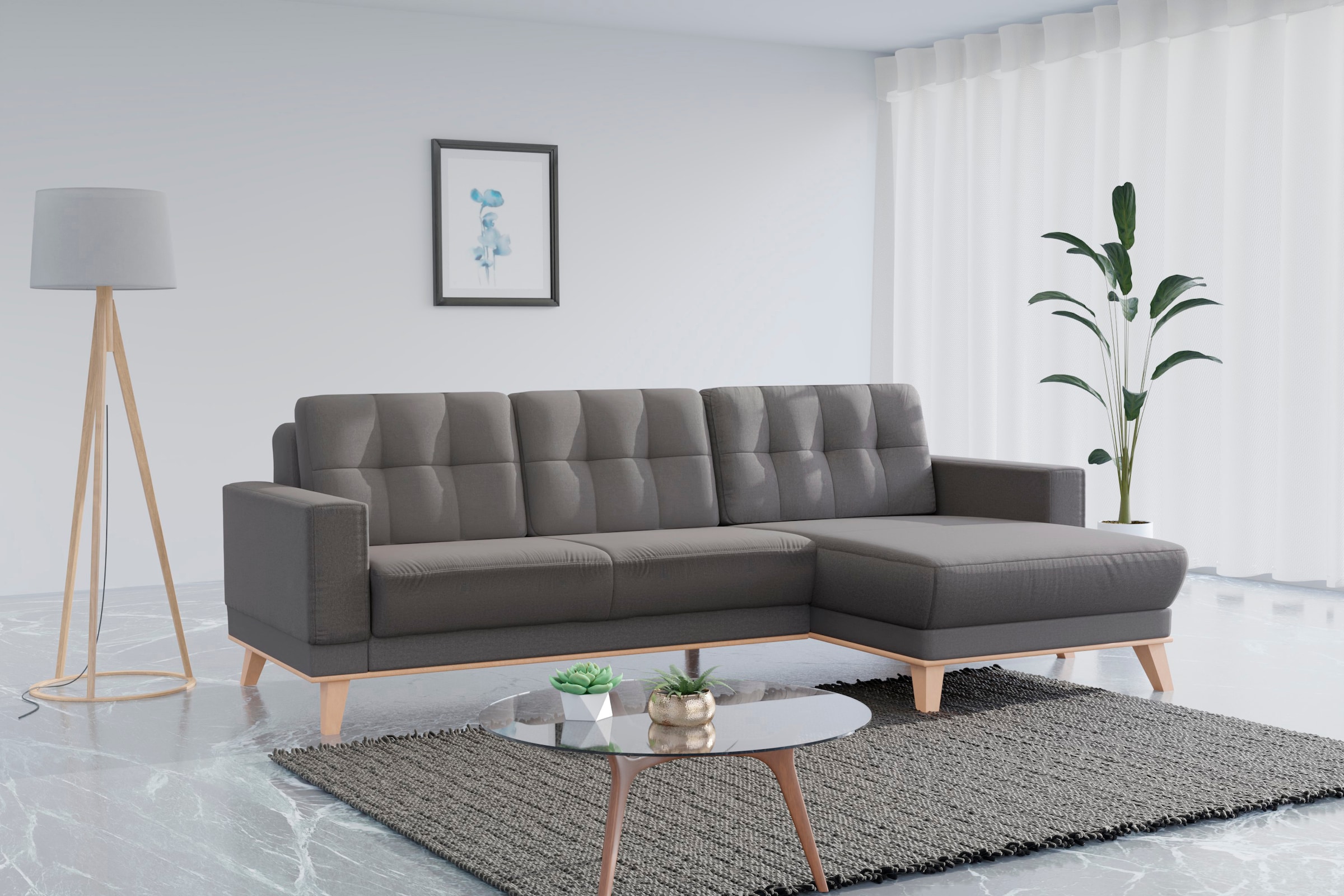 sit&more Ecksofa "Lavida L-Form", wahlweise mit Kippfunktion und Bettkasten günstig online kaufen