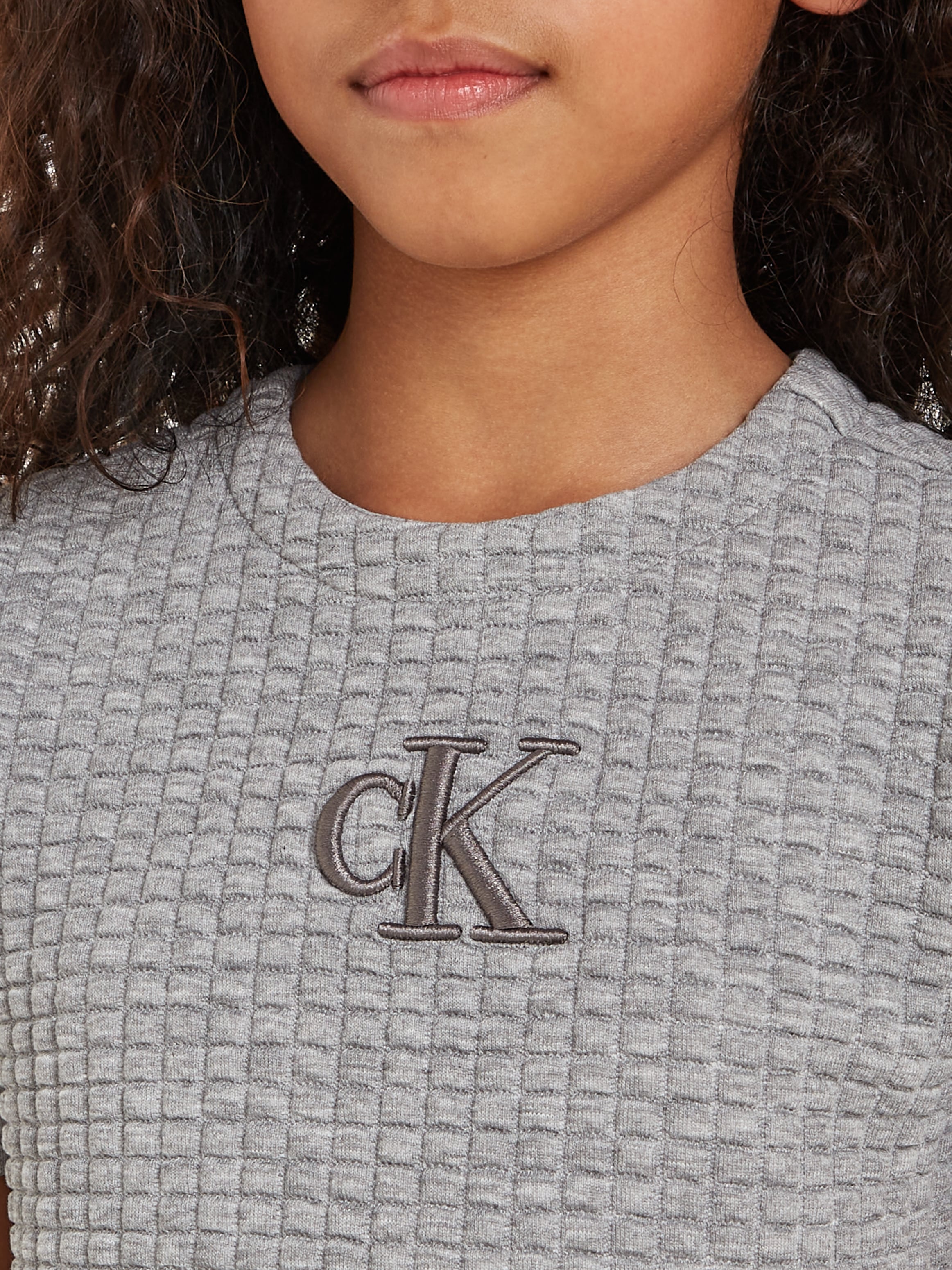 Calvin Klein Jeans Jerseykleid »JACQUARD QUILTED SS DRESS« für Kinder bis 16 Jahre