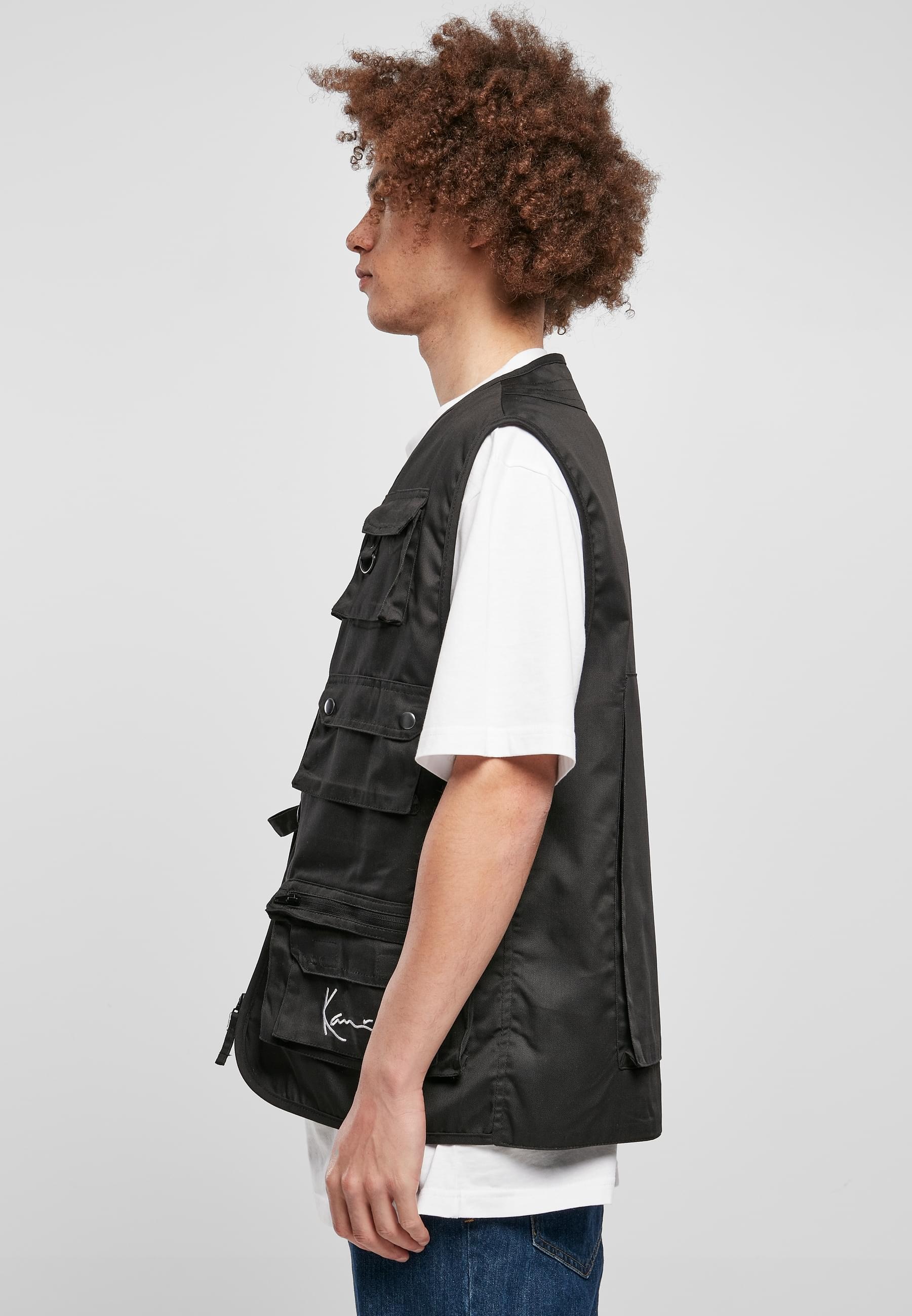 Karl Kani Steppweste »Karl Kani KK Small Signature Vest black«, (1 tlg.)
