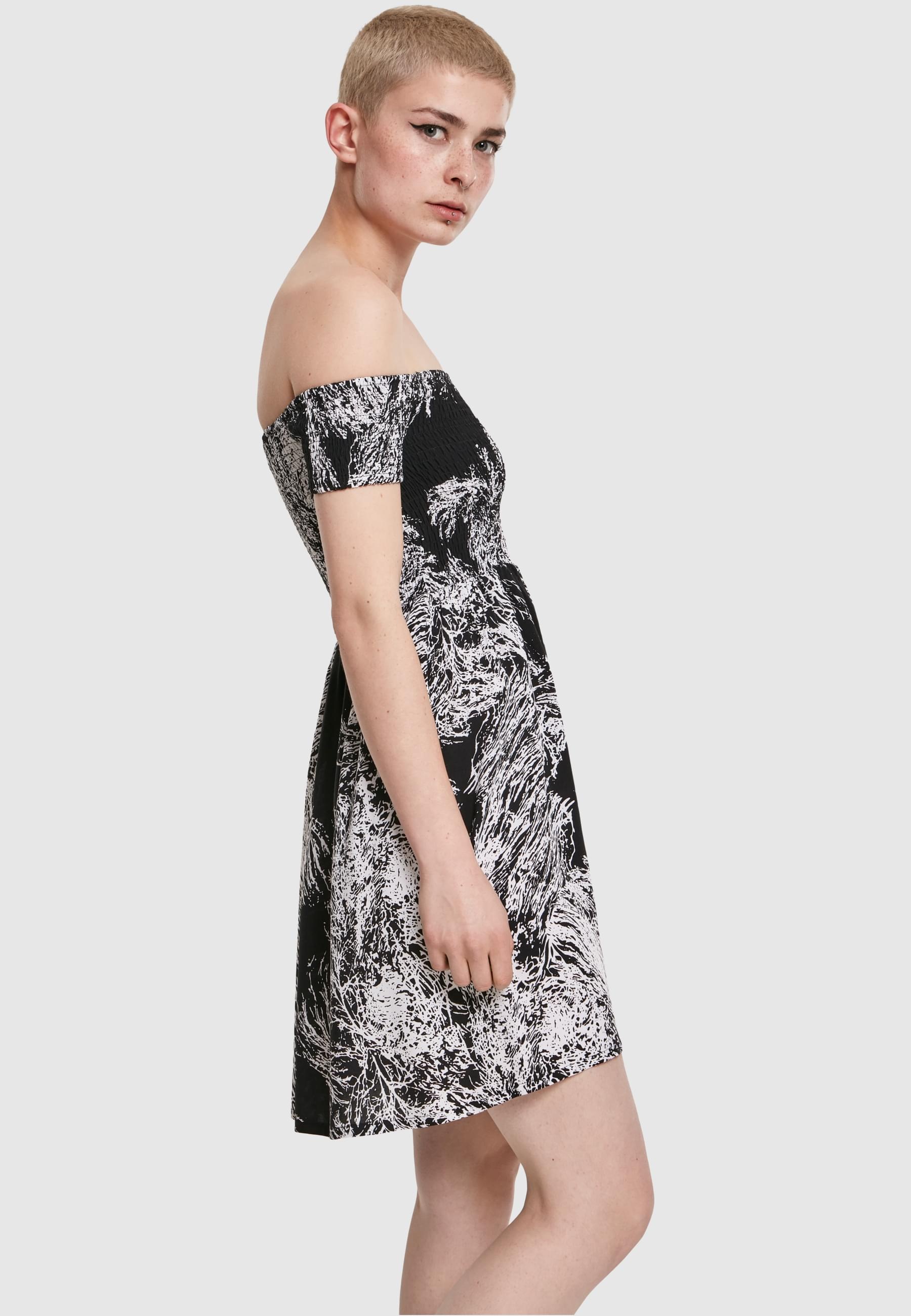 URBAN CLASSICS Shirtkleid »Urban Classics Damen Ladies Smoked Off Shoulder Dress«, (1 tlg.)