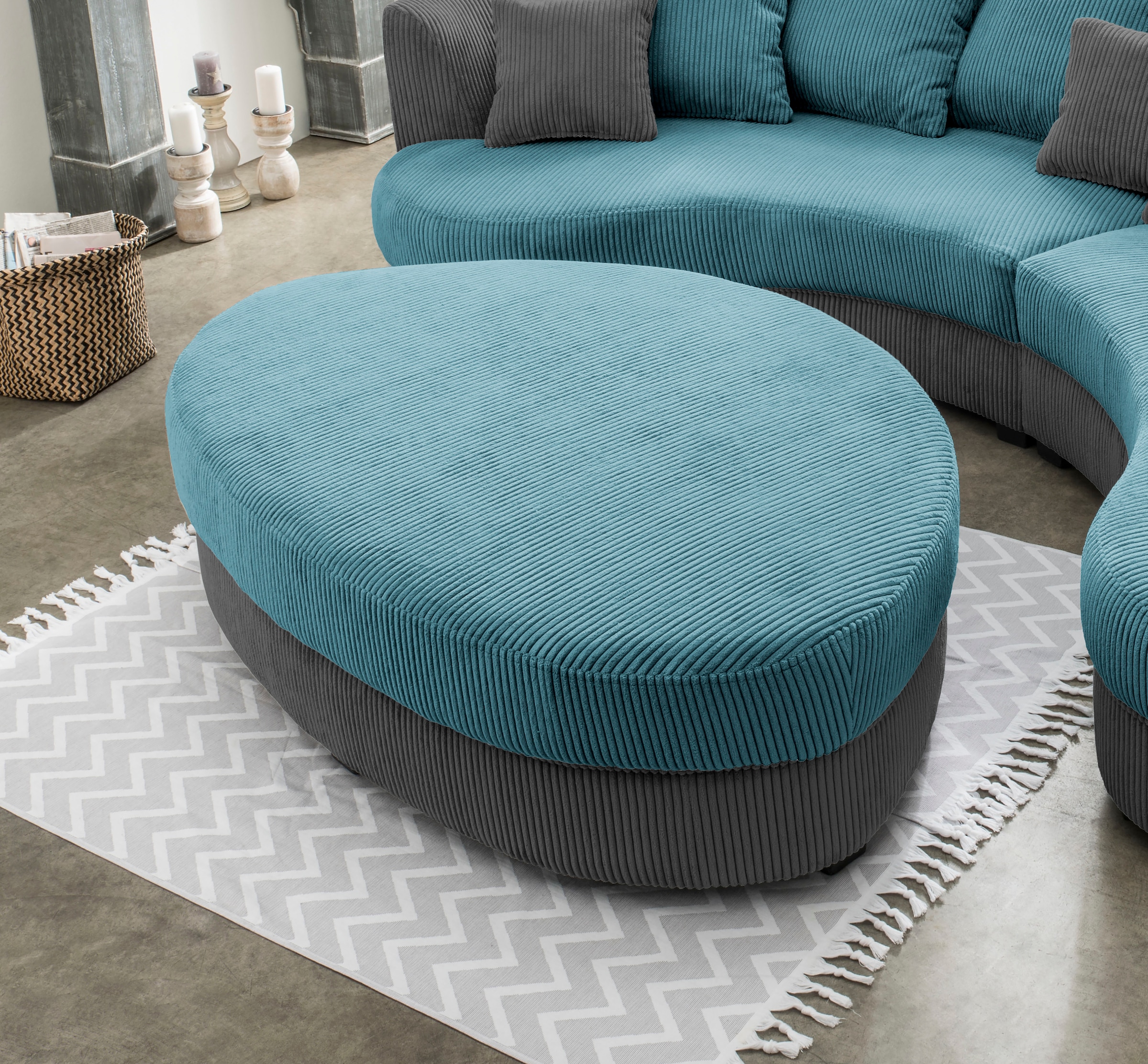 Home affaire Polsterhocker "Lazio modern und bequem, tolle Detailverarbeitung"