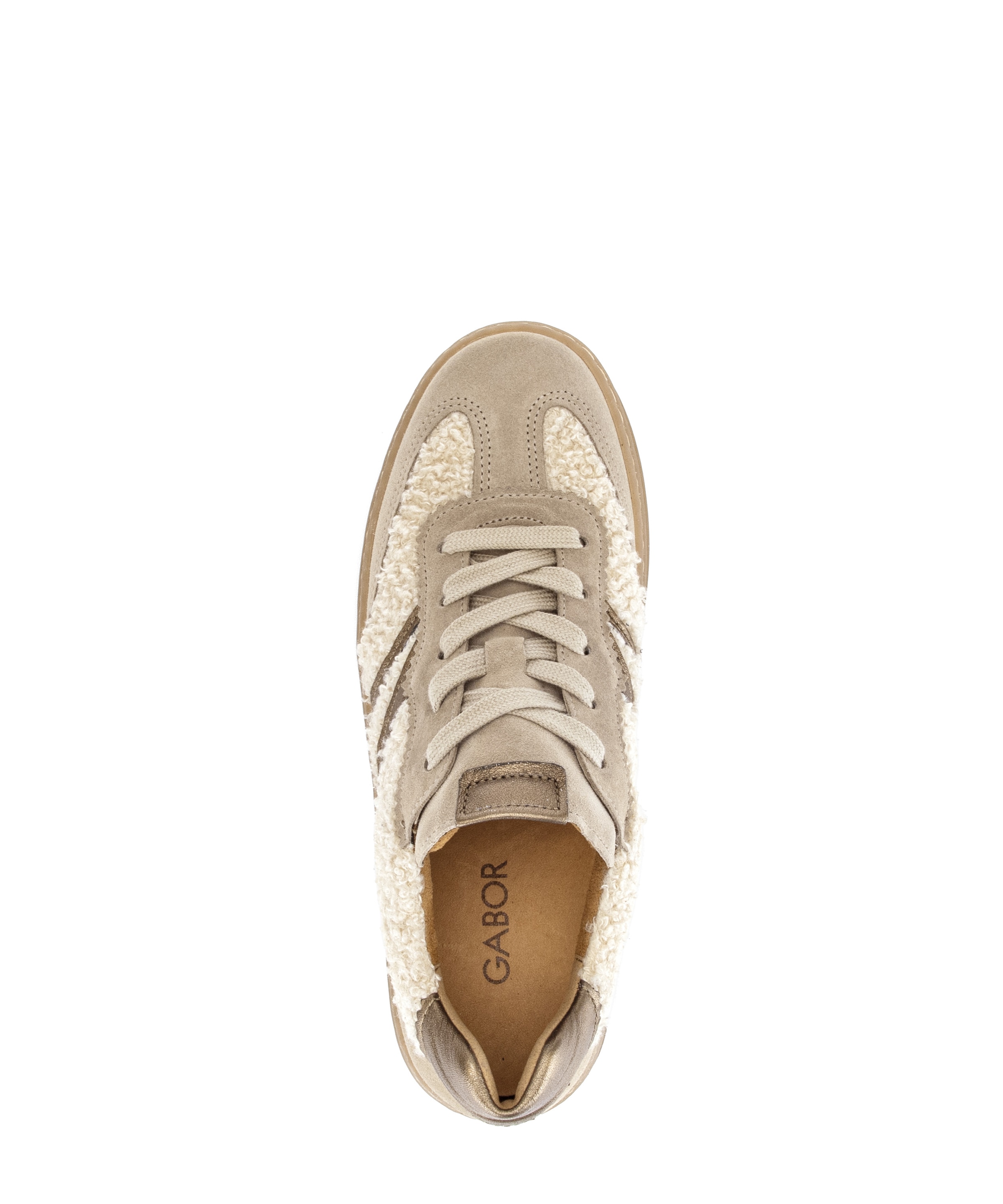 Gabor Sneaker  Freizeitschuh, Halbschuh, Schnürer mit Kontrastbesatz, Weite G (=weit)
