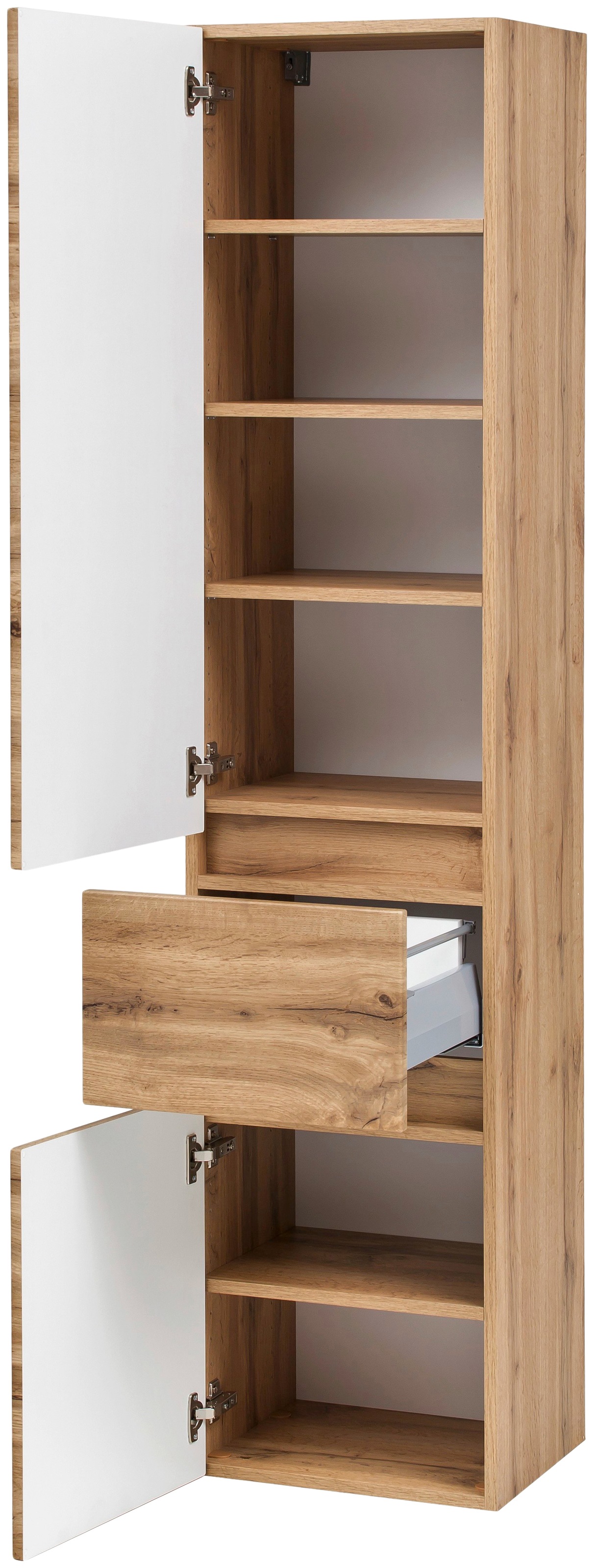 welltime Seitenschrank »Kaunas«, 40 cm breit, mit Schubkasten, Soft-Close-Funktion