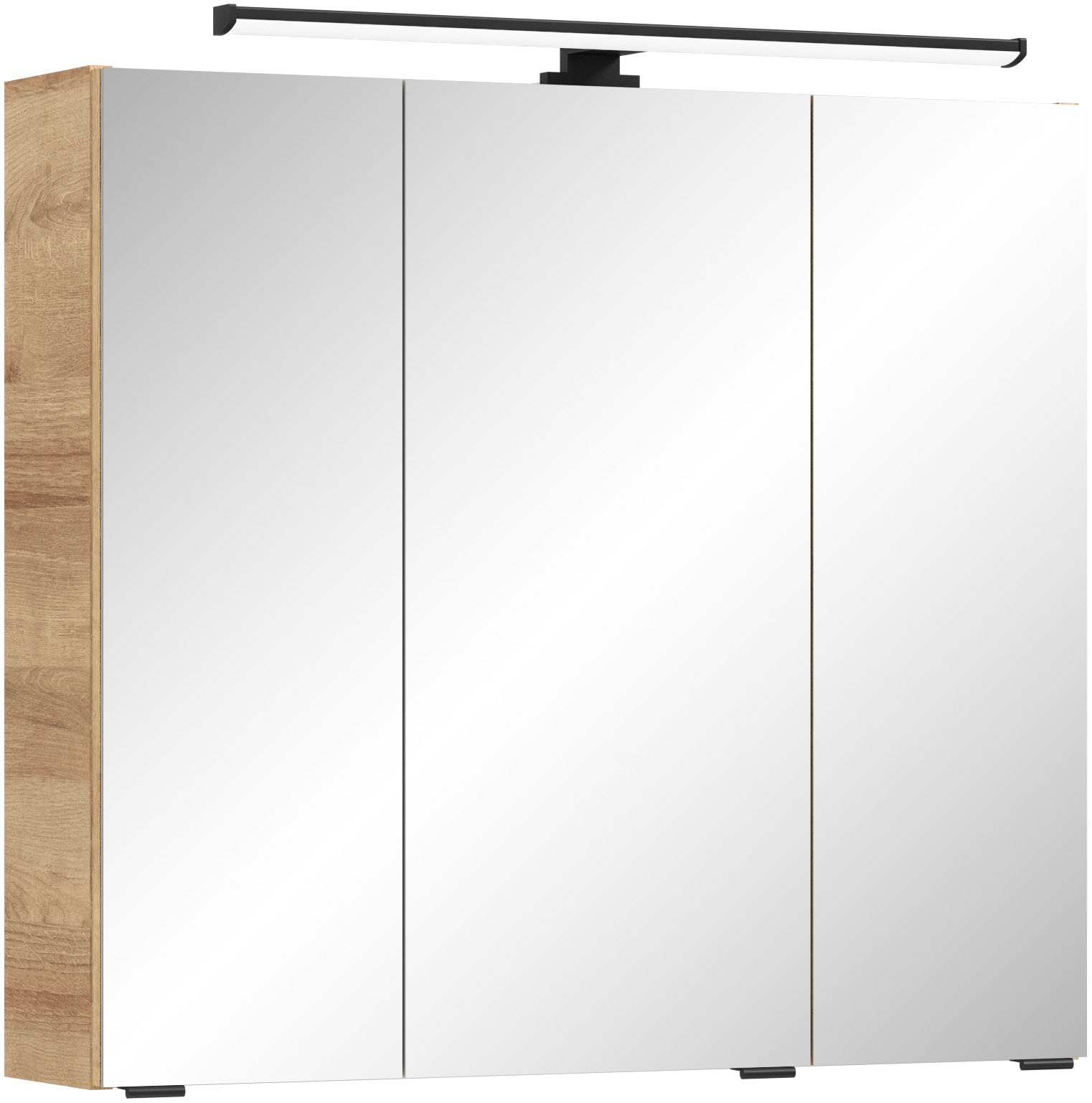 Saphir Spiegelschrank "Quickset 700, 2 Türen, 60cm breit, LED-Aufsatzleuchte"