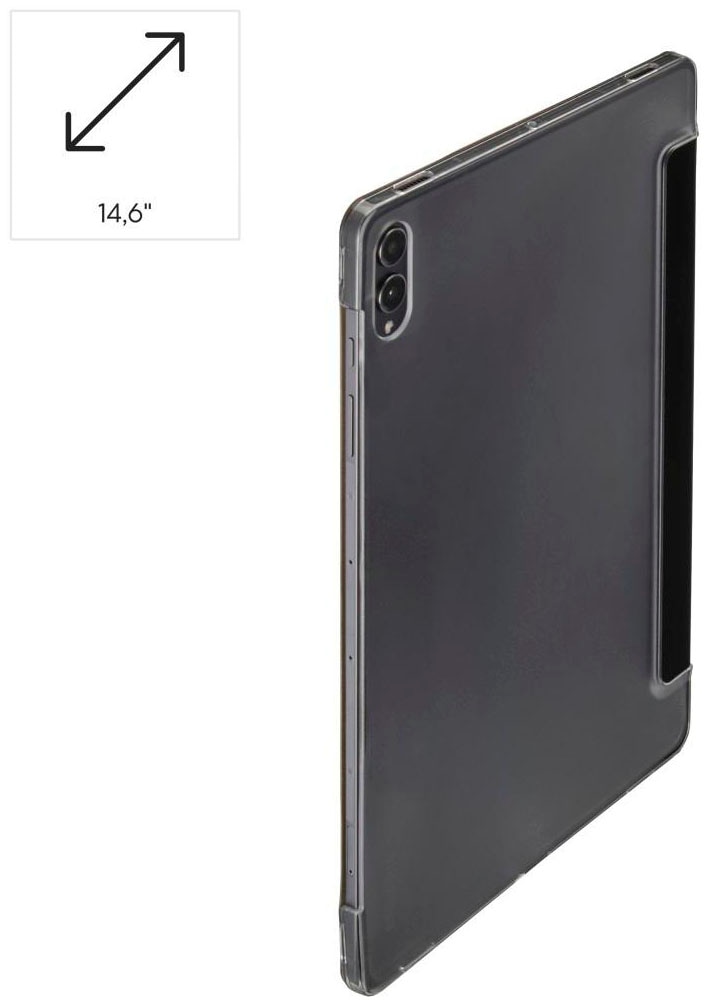 Hama Tablettasche »Tablethülle für Samsung Galaxy Tab S11 Ultra 14,6 Zoll Schwarz« Standfunktion, Stiftfach, Auto Wake Sleep, transparente Rückseite