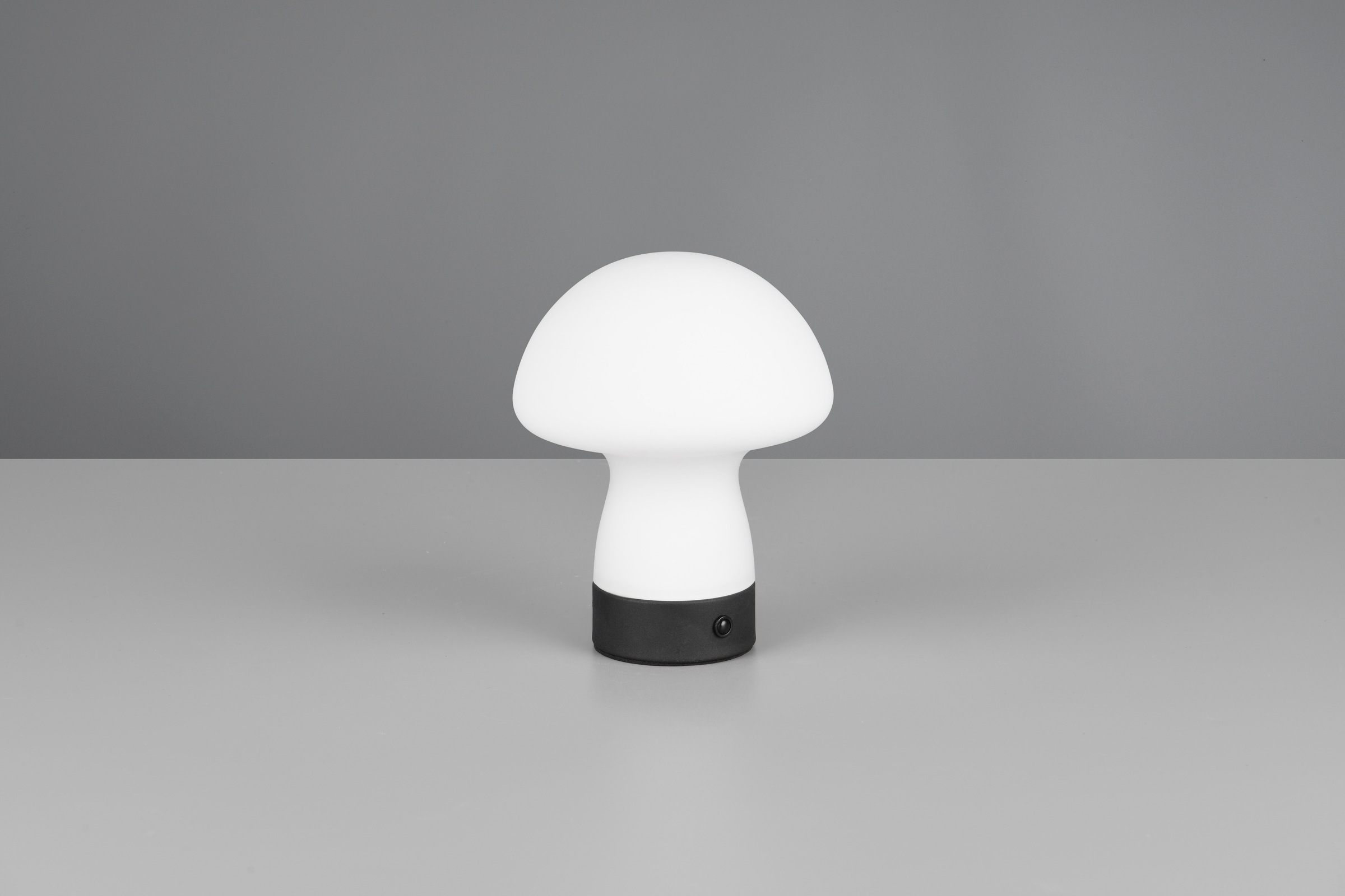 REALITY Leuchten LED Tischleuchte »DOOLEY, Akku LED Tischlampe aus Glas, Höhe 18 cm Ø 14cm, IP20 1,5W LED«, 1 flammig, Leuchtmittel LED-Board | LED fest integriert, 140 Lumen 3000K warmweiß, Touchdimmer, USB-Ladeanschluss